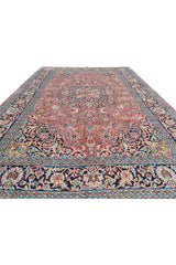 Authentic Hand Knotted Vintage Kashmiri Wool Area Rug 7.4 x 4.11 Ft (1811 Ger-4)