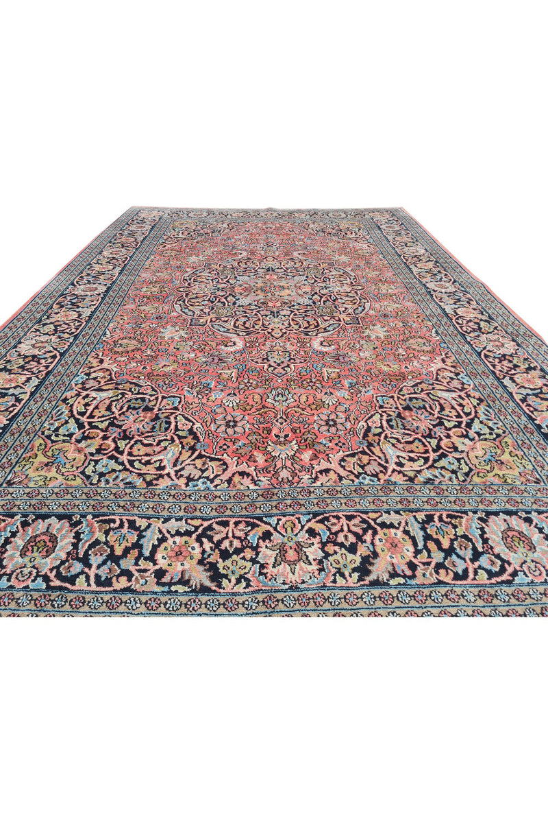 Authentic Hand Knotted Vintage Kashmiri Wool Area Rug 7.4 x 4.11 Ft (1811 Ger-4)