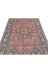 Authentic Hand Knotted Vintage Kashmiri Wool Area Rug 7.4 x 4.11 Ft (1811 Ger-4)