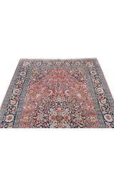 Authentic Hand Knotted Vintage Kashmiri Wool Area Rug 7.4 x 4.11 Ft (1811 Ger-4)