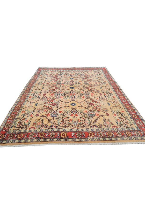 Authentic Hand Knotted Vintage Double Knot Wool Area Rug 6.2 x 4.11 Ft (1815 Ger-4)