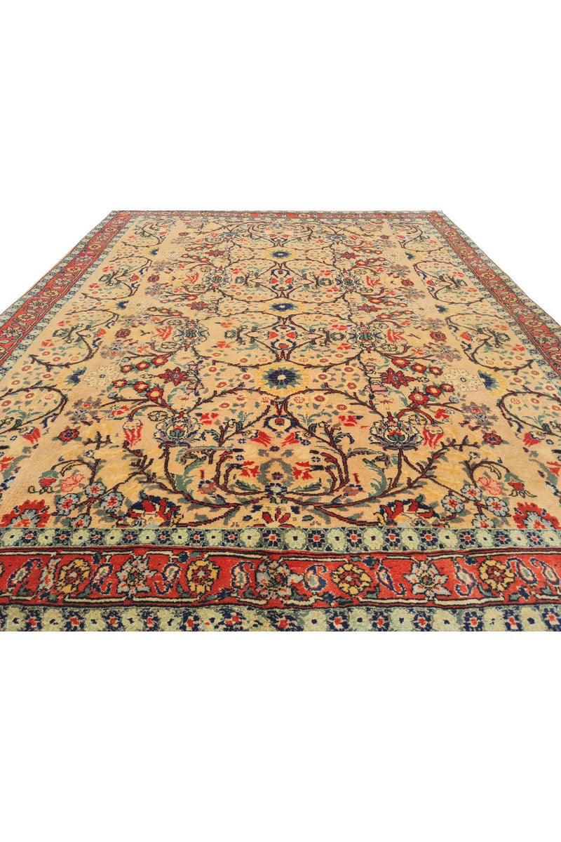 Authentic Hand Knotted Vintage Double Knot Wool Area Rug 6.2 x 4.11 Ft (1815 Ger-4)