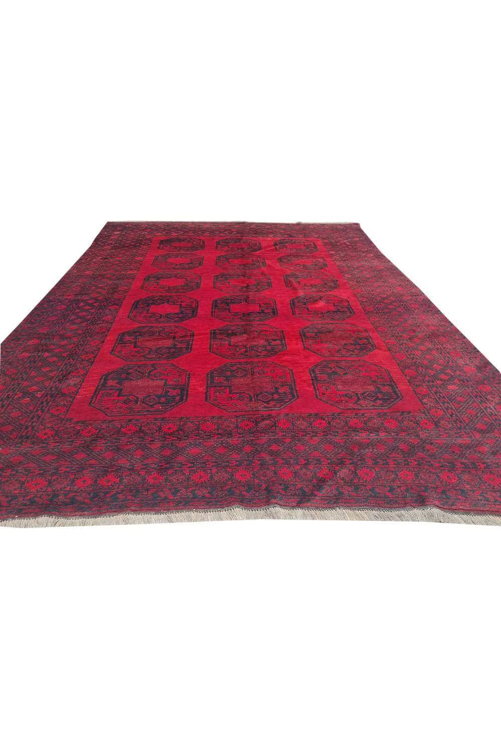 Amazing Hand Knotted Antique Turkmen Felpah Wool Area Rug 10.11 x 8.3 Ft