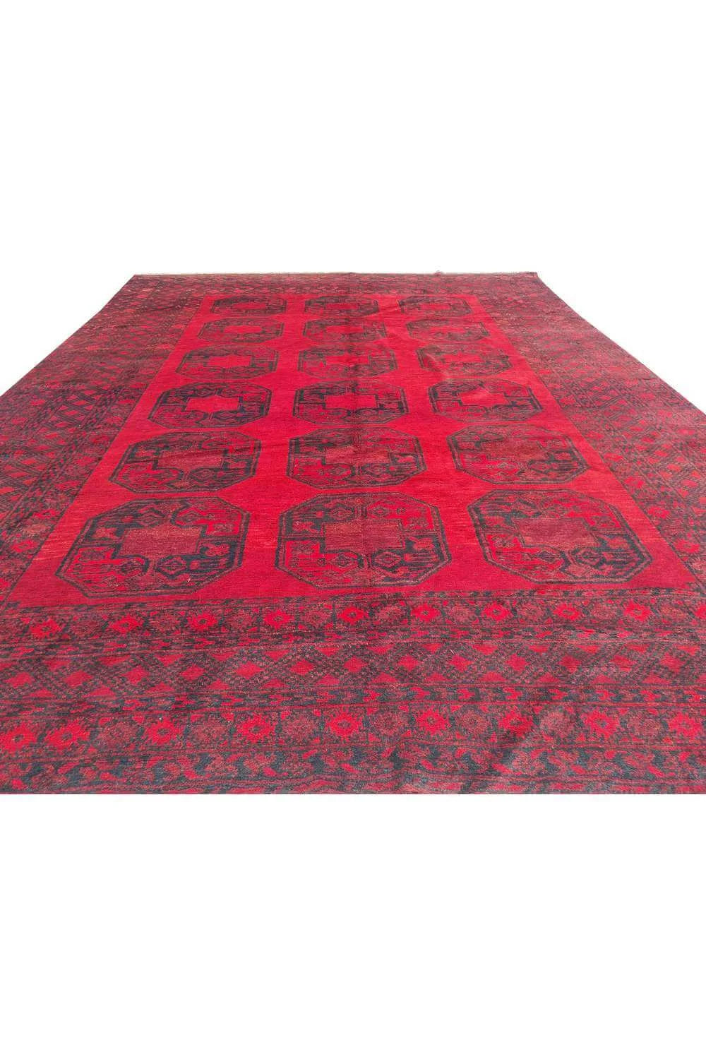 Amazing Hand Knotted Antique Turkmen Felpah Wool Area Rug 10.11 x 8.3 Ft