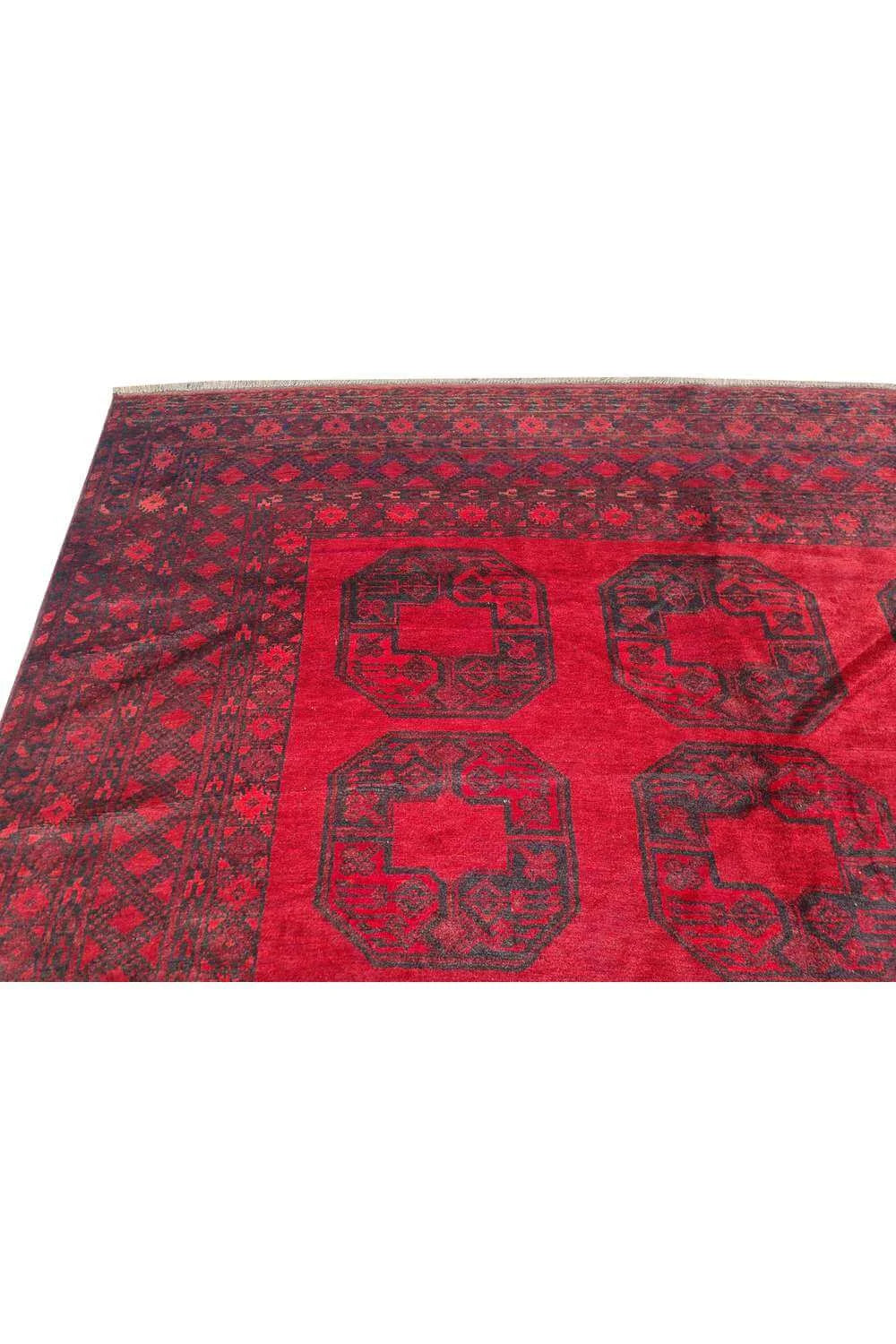 Amazing Hand Knotted Antique Turkmen Felpah Wool Area Rug 10.11 x 8.3 Ft