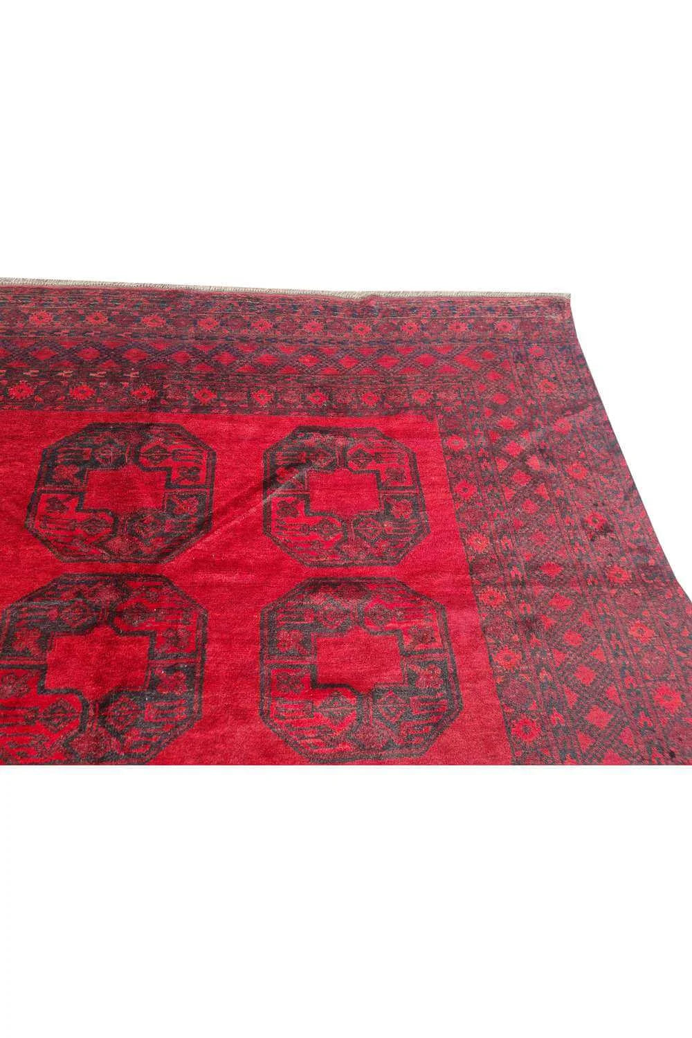 Amazing Hand Knotted Antique Turkmen Felpah Wool Area Rug 10.11 x 8.3 Ft