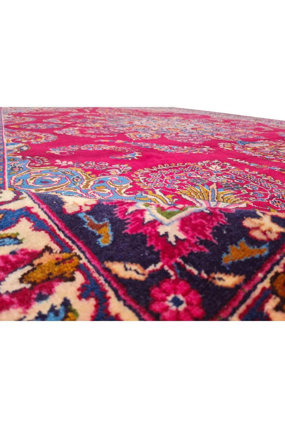 Amazing Hand Knotted Vintage Mashoud Wool Area Rug 12.10 x 9.10 Ft