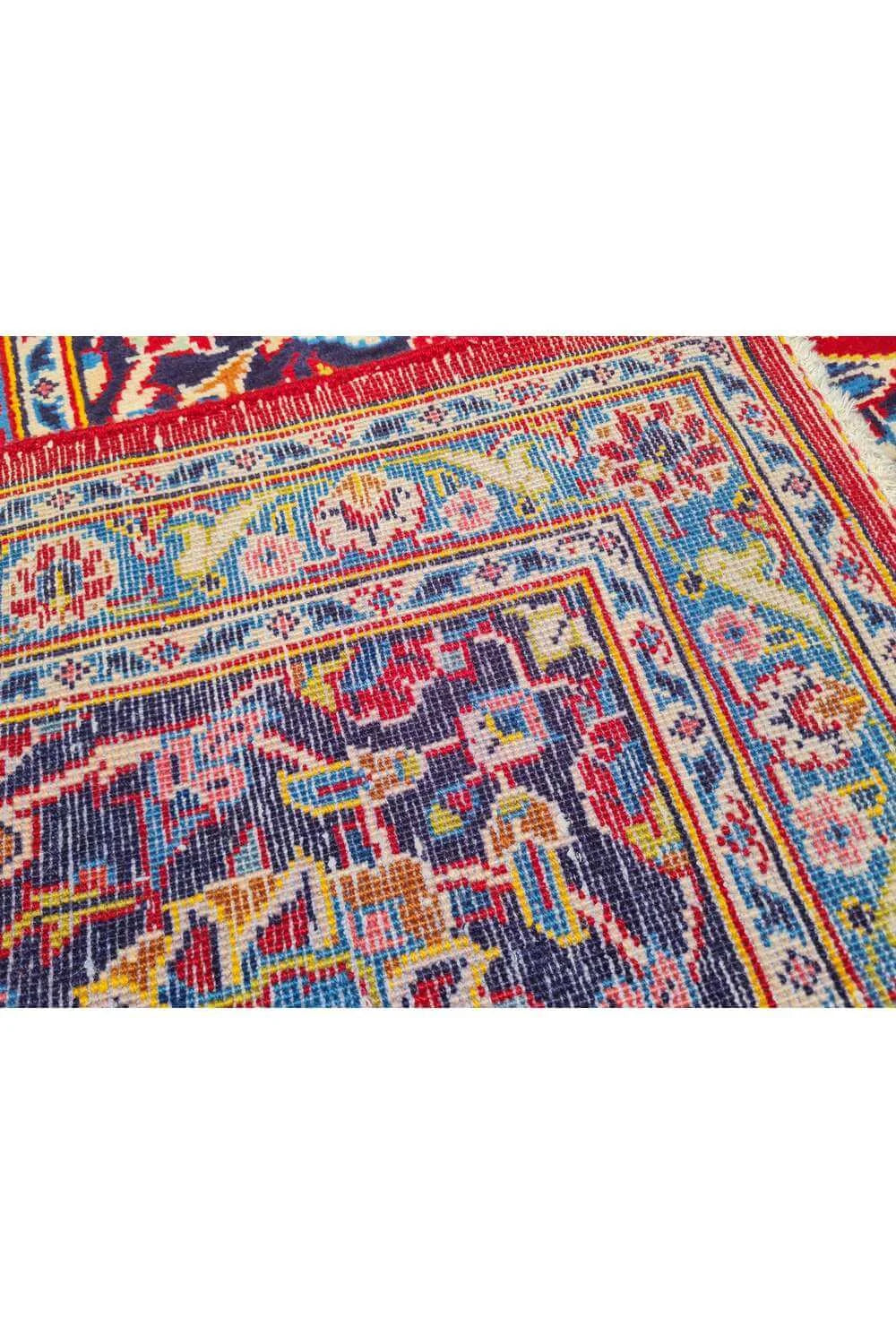 Amazing Hand Knotted Vintage Qashoun Wool Area Rug 10.8 x 7.7 Ft