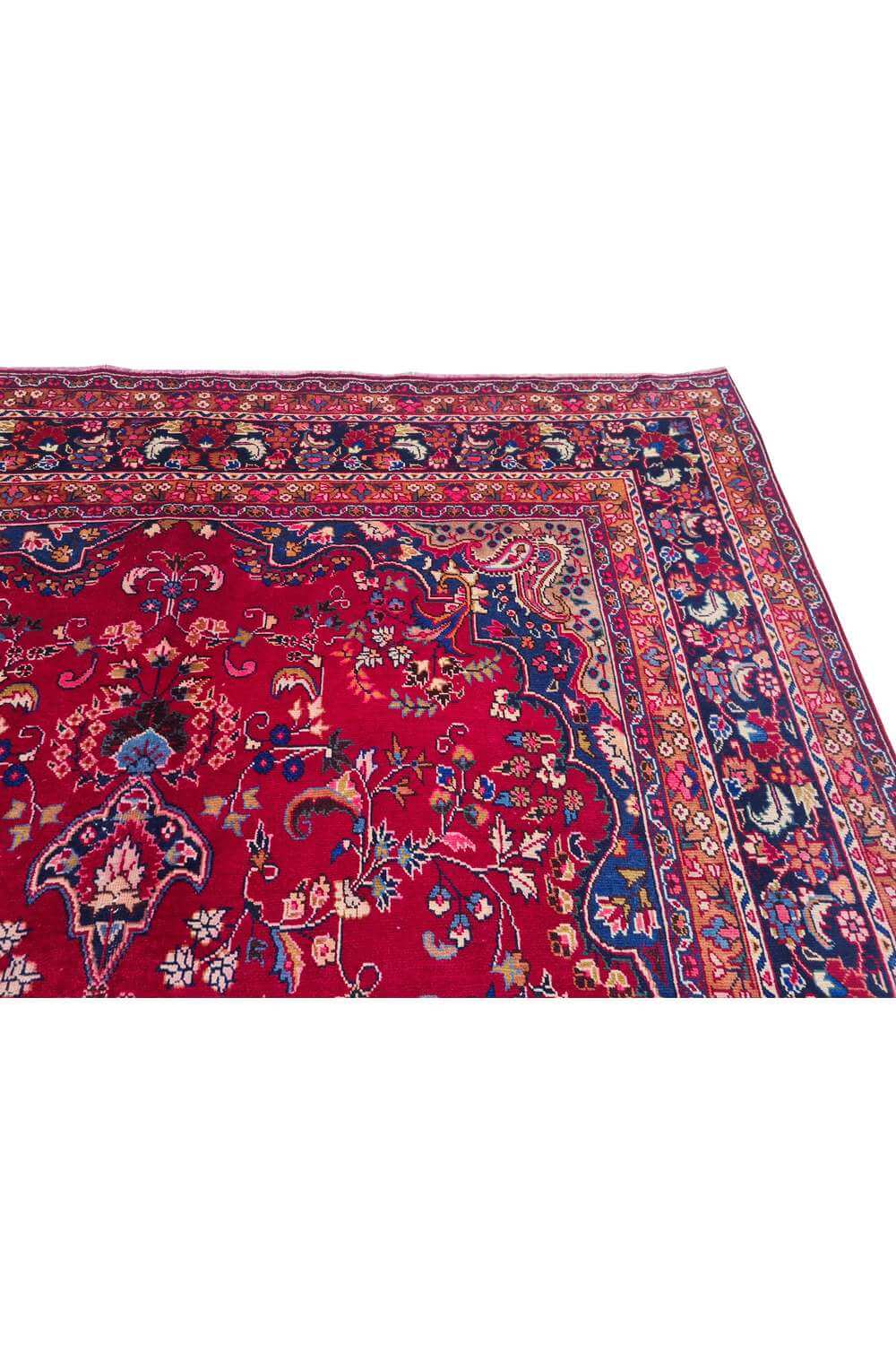 Amazing Hand Knotted Vintage Mashoud Wool Area Rug 11.9 x 8.1 Ft