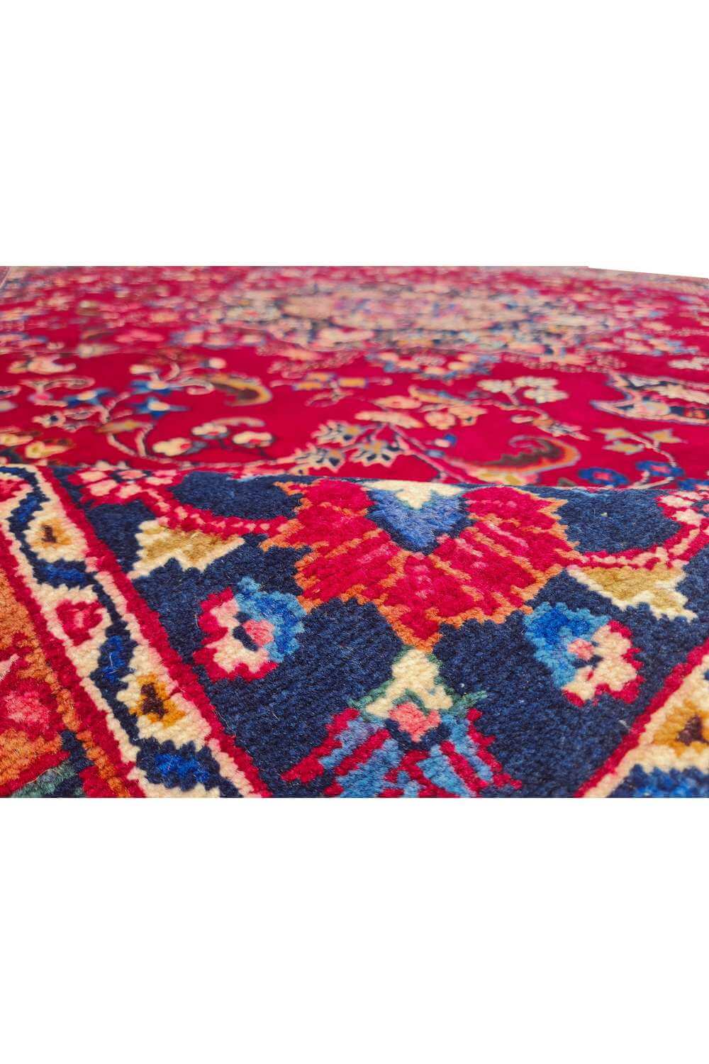 Amazing Hand Knotted Vintage Mashoud Wool Area Rug 11.9 x 8.1 Ft