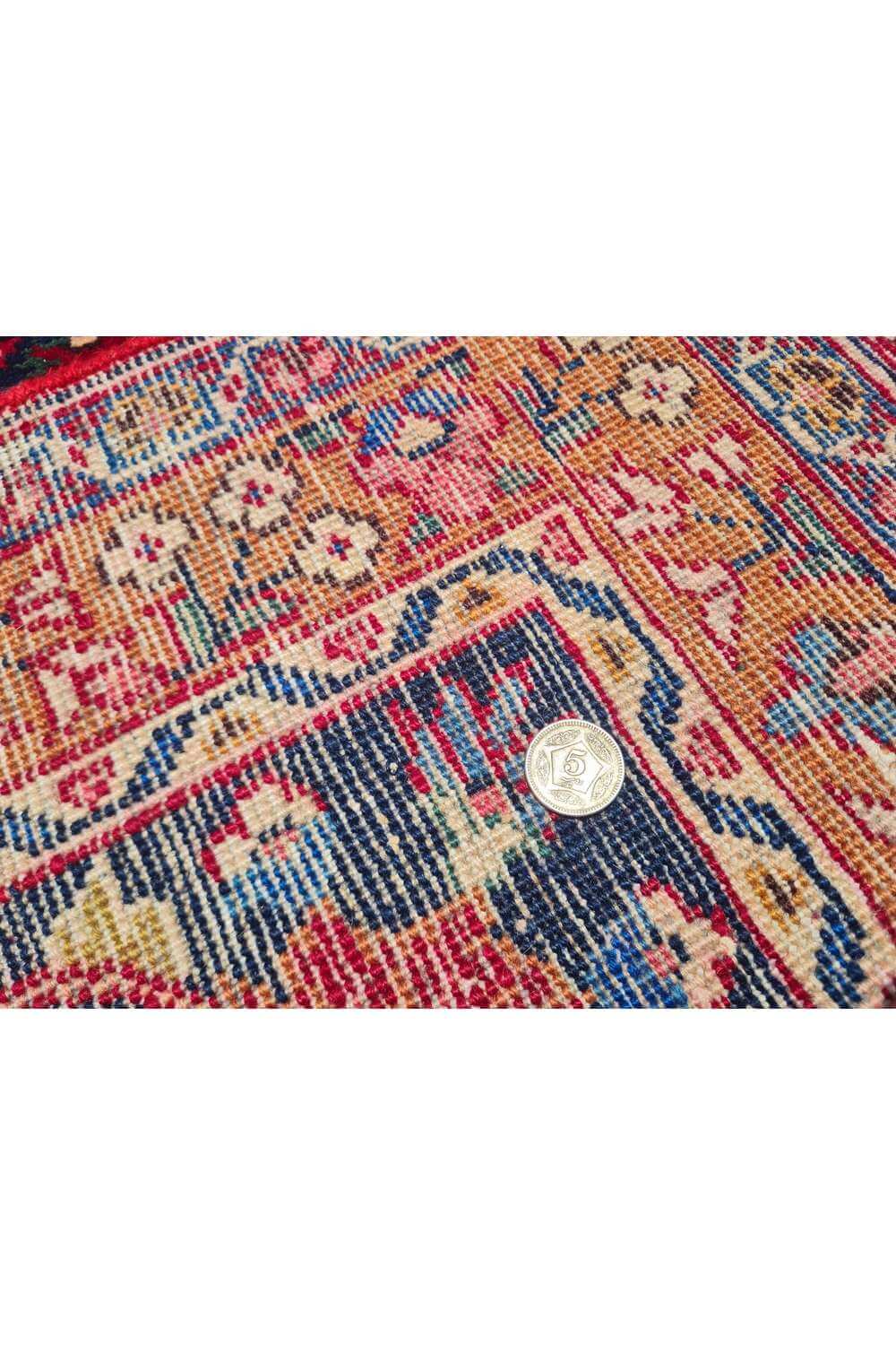 Amazing Hand Knotted Vintage Mashoud Wool Area Rug 11.9 x 8.1 Ft