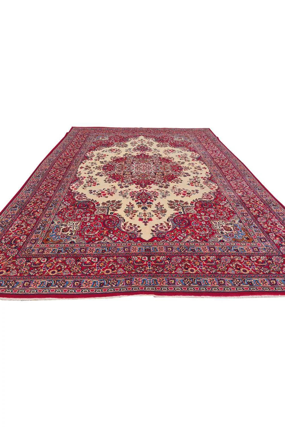 Amazing Hand Knotted Vintage Qashoun Wool Area Rug 11.3 x 8.3 Ft