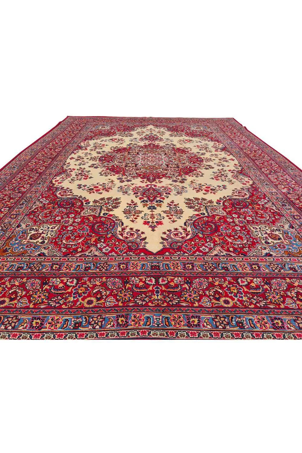 Amazing Hand Knotted Vintage Qashoun Wool Area Rug 11.3 x 8.3 Ft