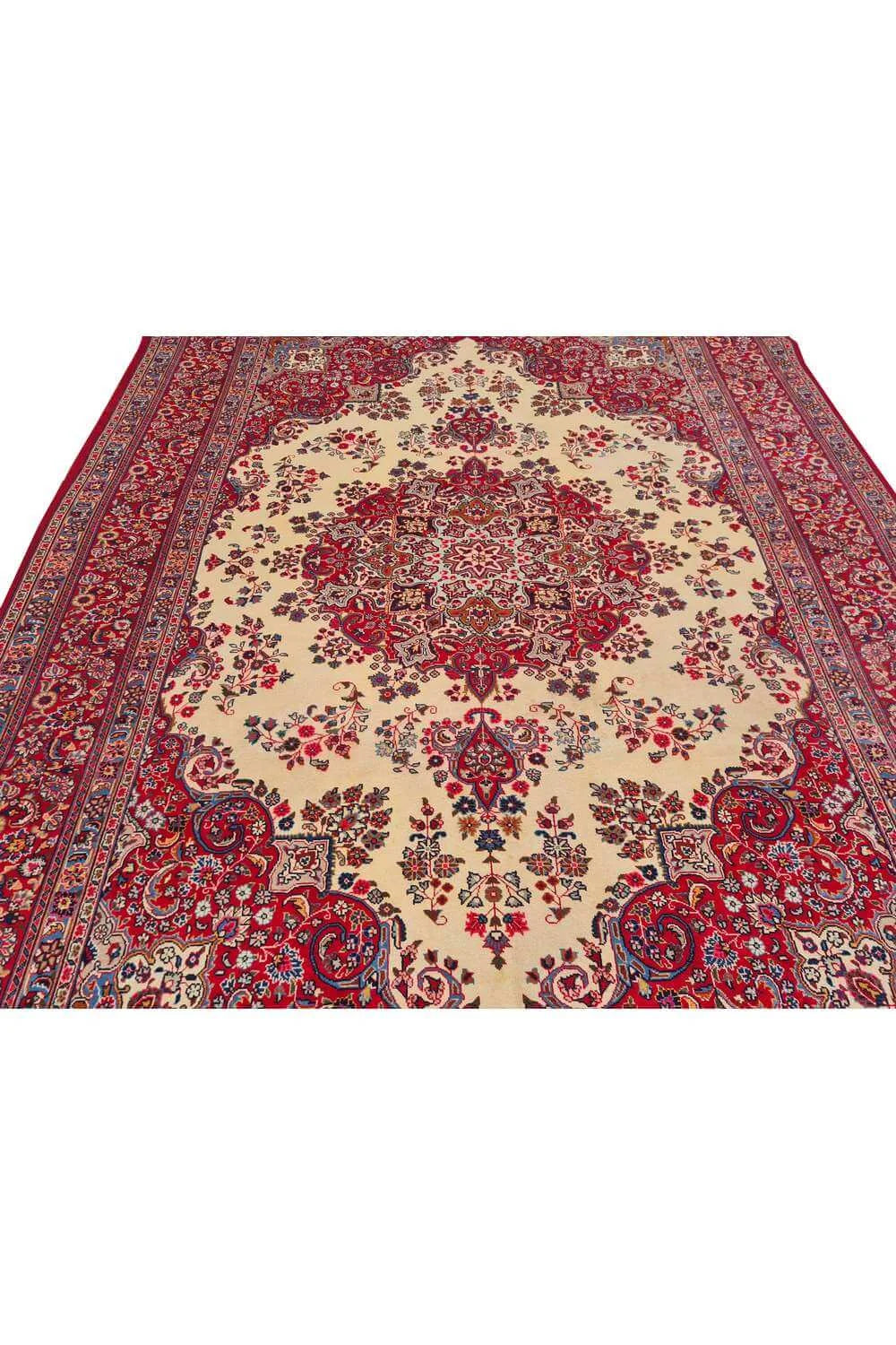 Amazing Hand Knotted Vintage Qashoun Wool Area Rug 11.3 x 8.3 Ft