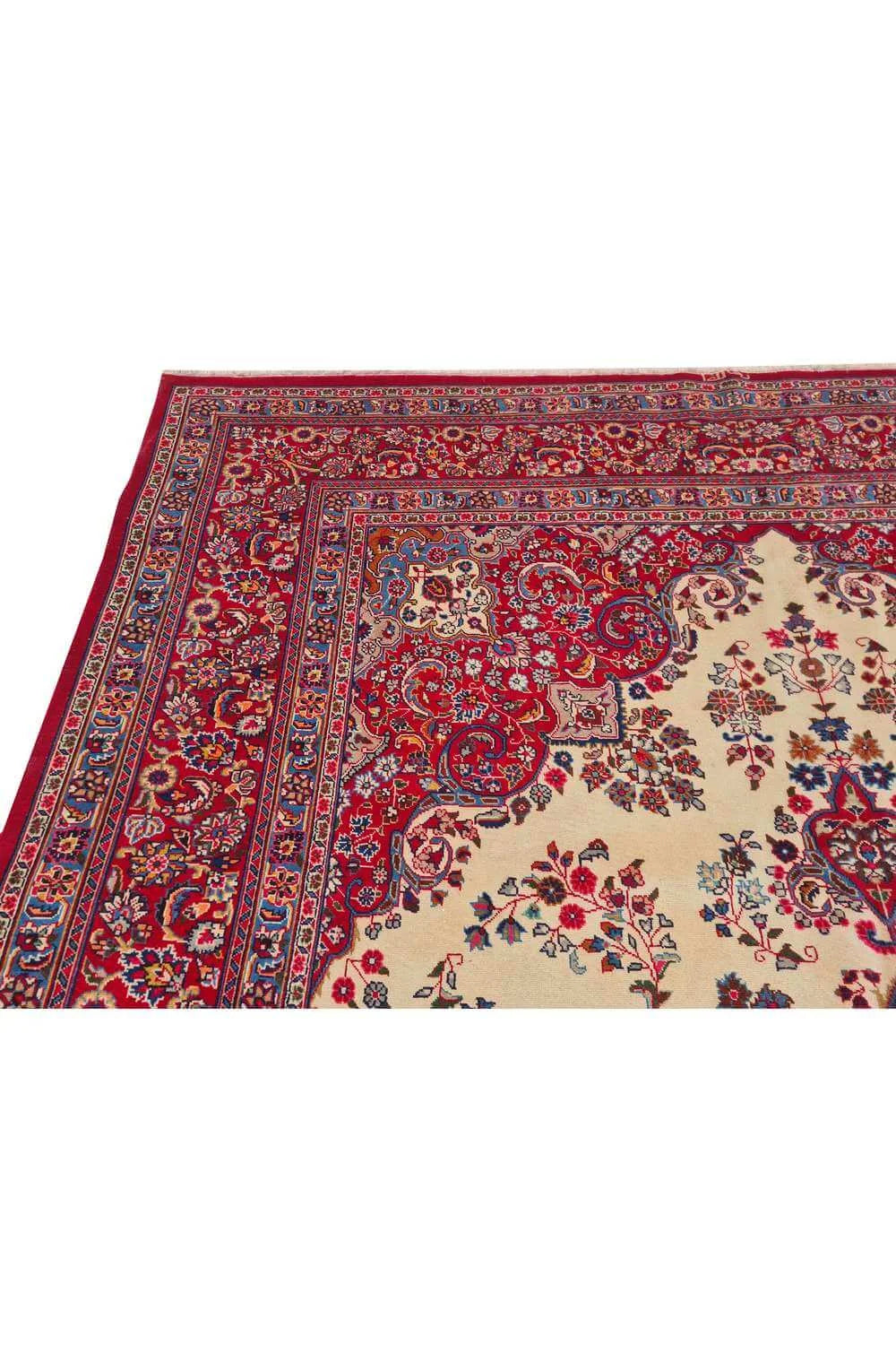 Amazing Hand Knotted Vintage Qashoun Wool Area Rug 11.3 x 8.3 Ft
