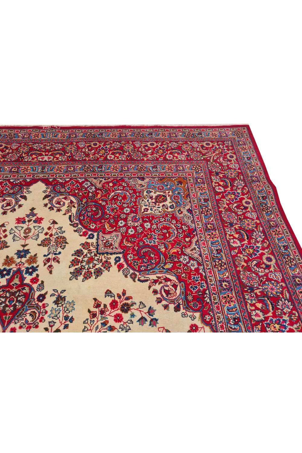 Amazing Hand Knotted Vintage Qashoun Wool Area Rug 11.3 x 8.3 Ft