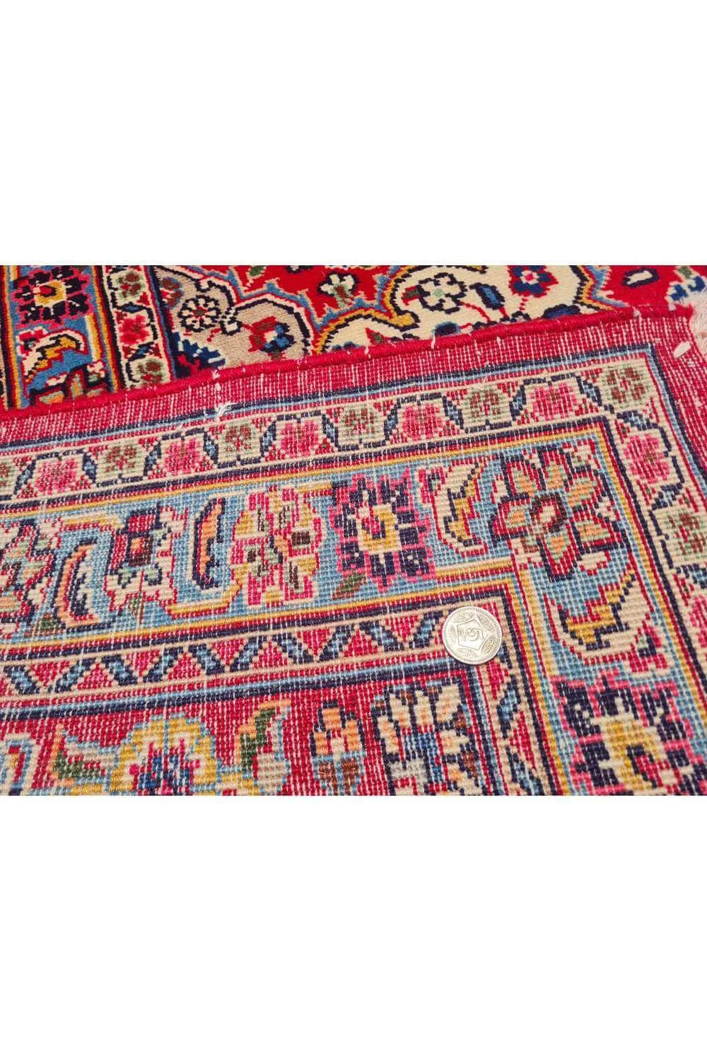 Amazing Hand Knotted Vintage Qashoun Wool Area Rug 11.3 x 8.3 Ft