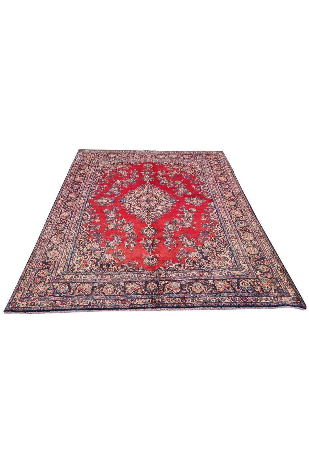 Amazing Hand Knotted Vintage Tabreez Wool Area Rug 9.11 x 7.10 Ft