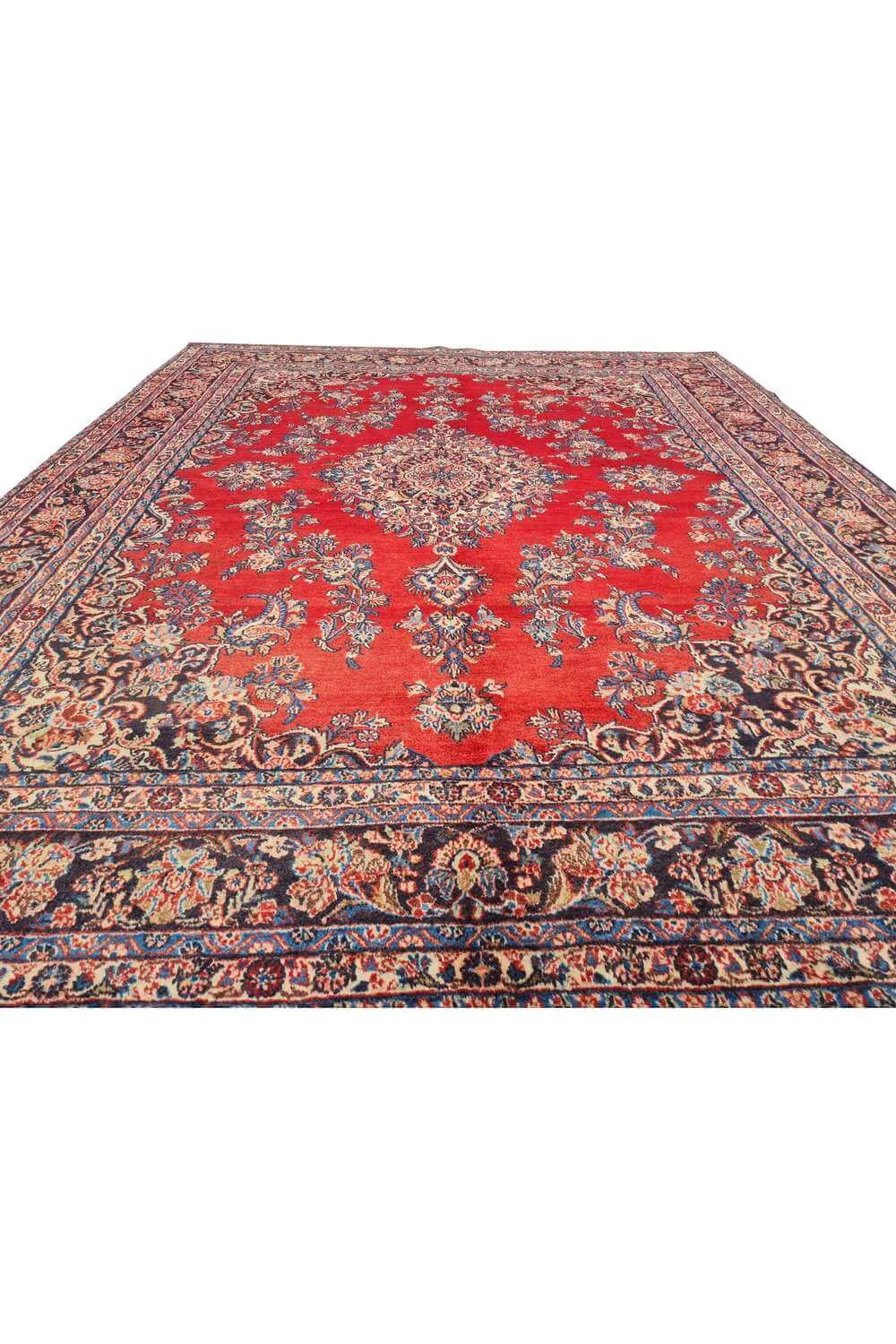 Amazing Hand Knotted Vintage Tabreez Wool Area Rug 9.11 x 7.10 Ft