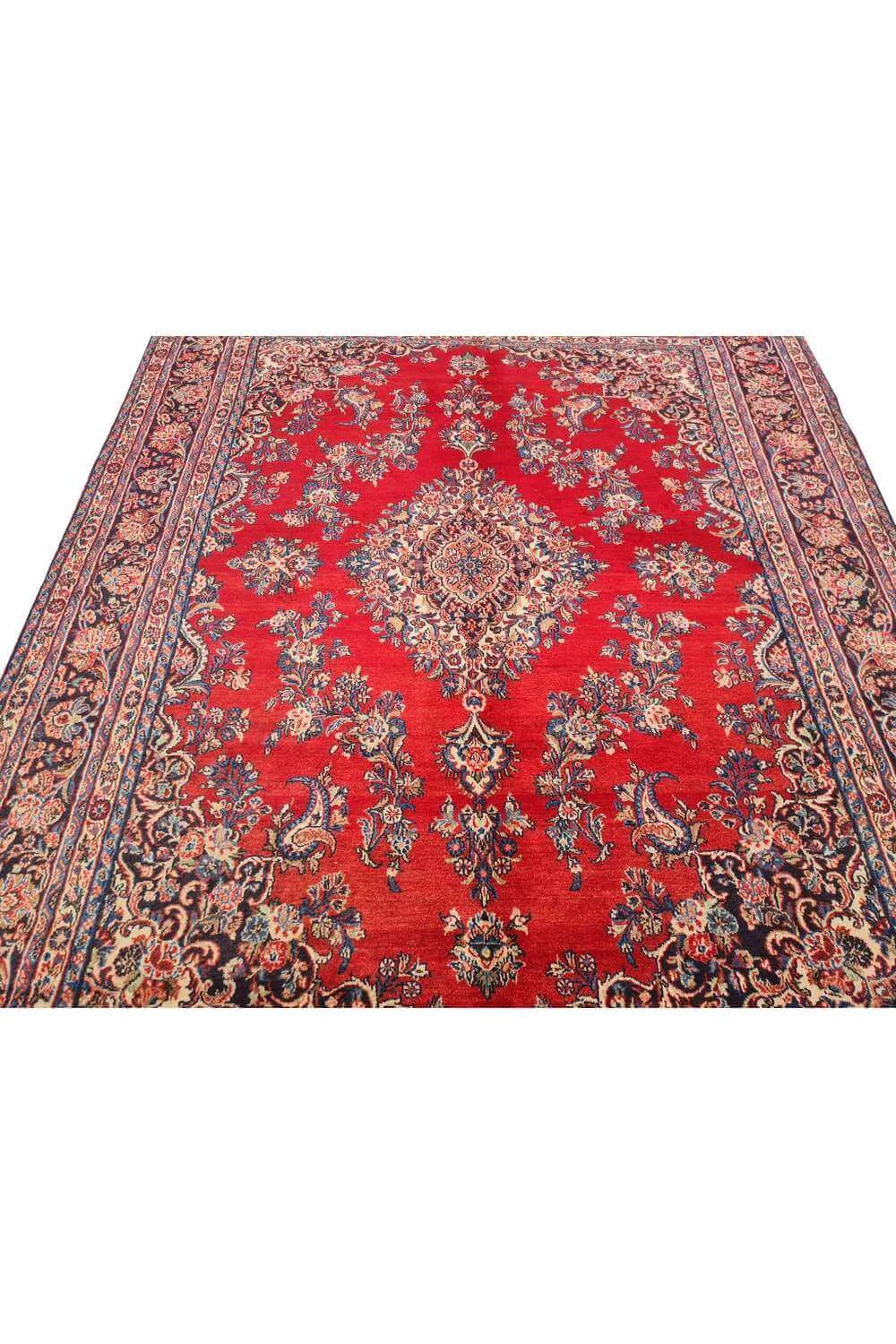 Amazing Hand Knotted Vintage Tabreez Wool Area Rug 9.11 x 7.10 Ft