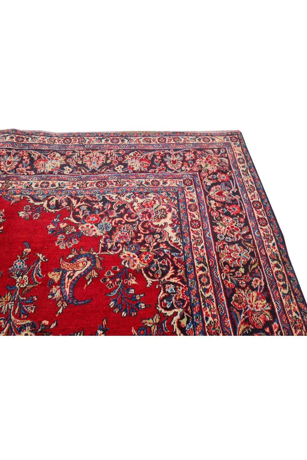 Amazing Hand Knotted Vintage Tabreez Wool Area Rug 9.11 x 7.10 Ft