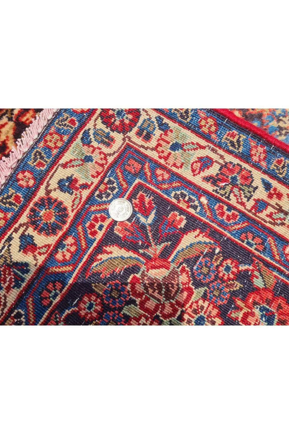 Amazing Hand Knotted Vintage Tabreez Wool Area Rug 9.11 x 7.10 Ft