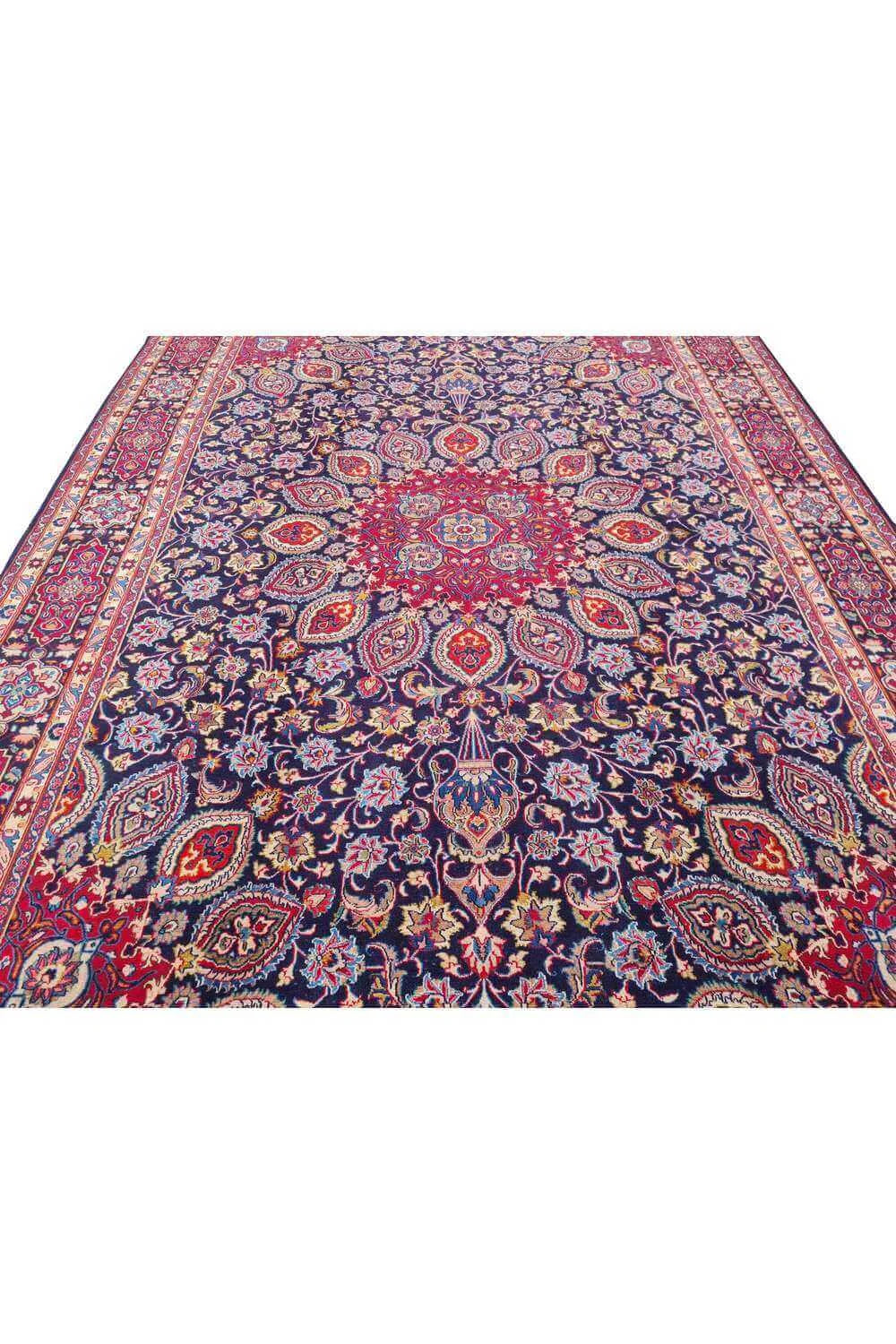 Amazing Hand Knotted Vintage Qashoun Wool Area Rug 13.2 x 9.7 Ft