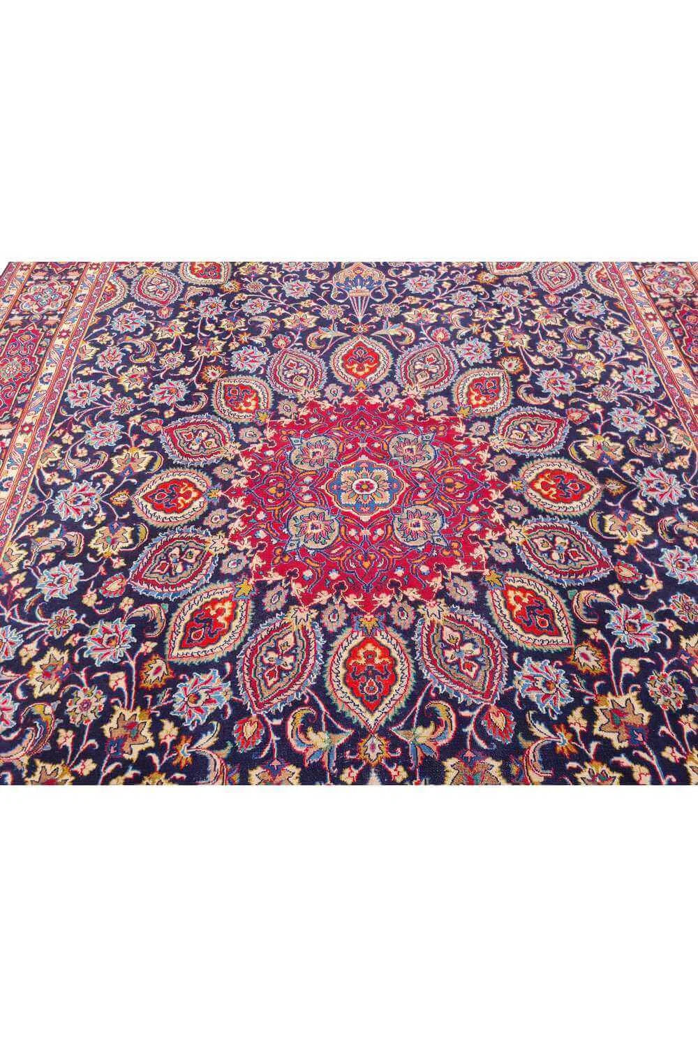 Amazing Hand Knotted Vintage Qashoun Wool Area Rug 13.2 x 9.7 Ft