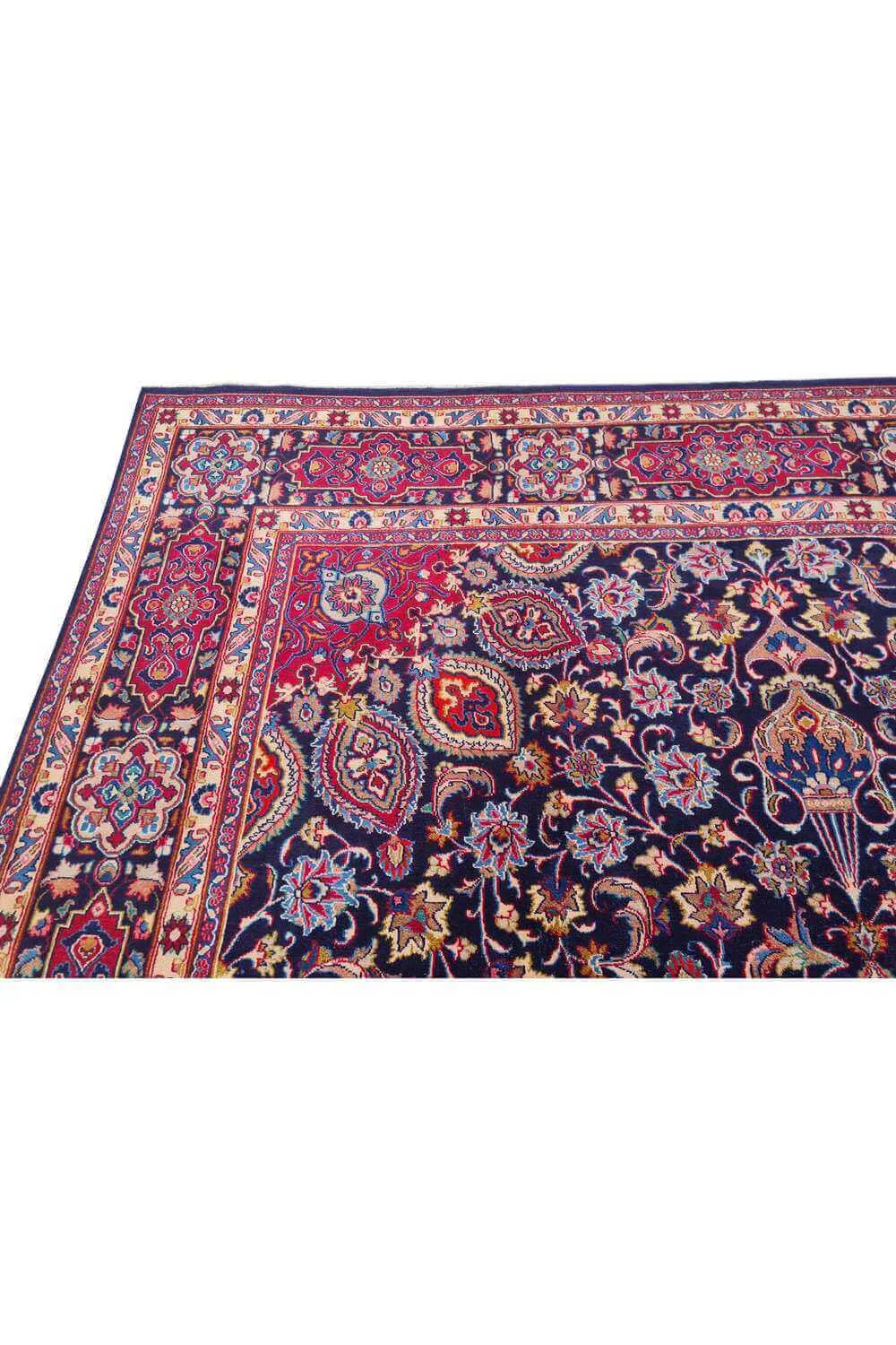 Amazing Hand Knotted Vintage Qashoun Wool Area Rug 13.2 x 9.7 Ft