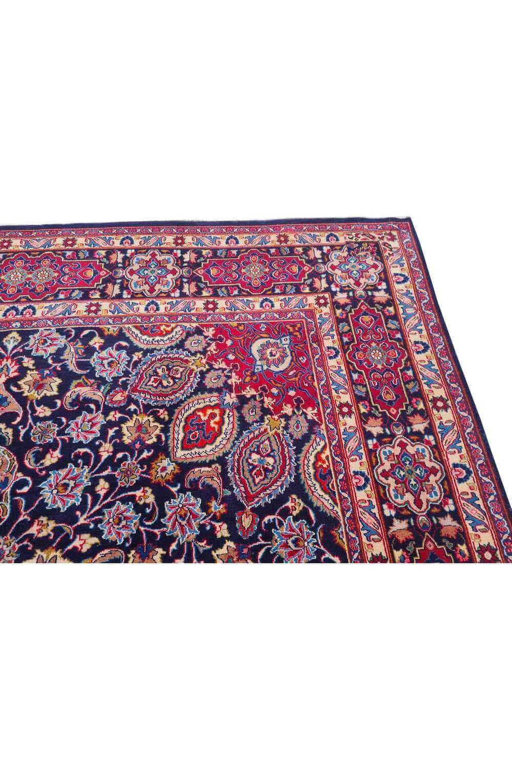 Amazing Hand Knotted Vintage Qashoun Wool Area Rug 13.2 x 9.7 Ft