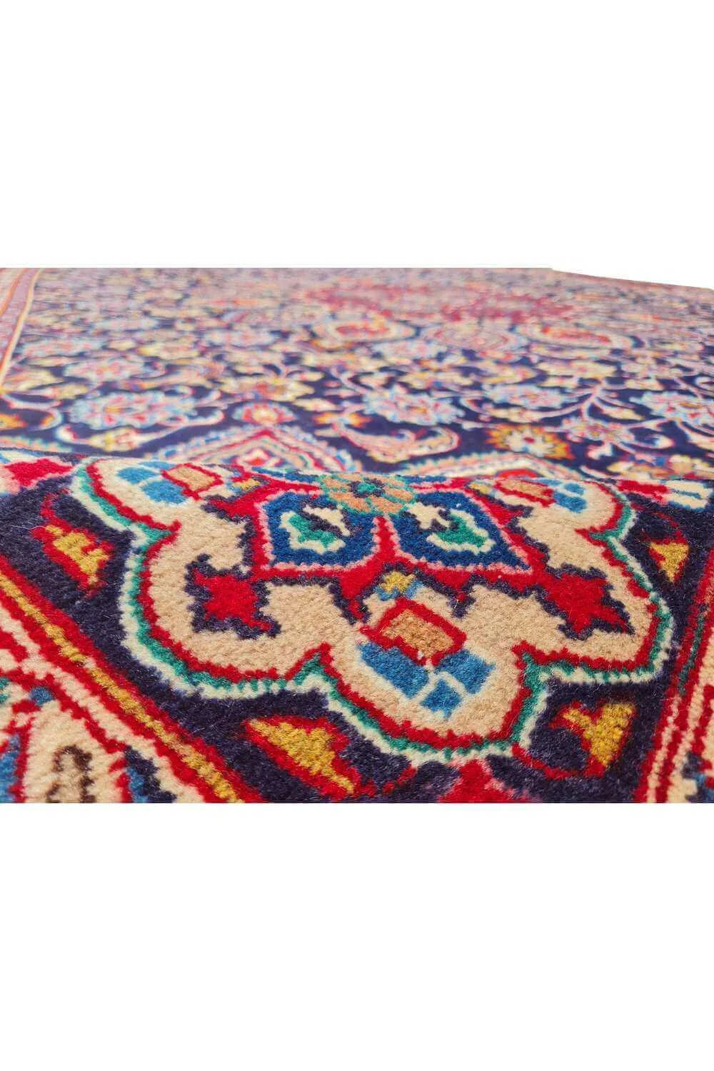 Amazing Hand Knotted Vintage Qashoun Wool Area Rug 13.2 x 9.7 Ft