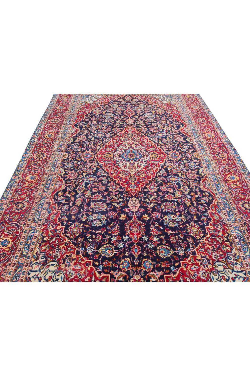 Amazing Hand Knotted Antique Qashoun Wool Area Rug 12.8 x 7.9 Ft