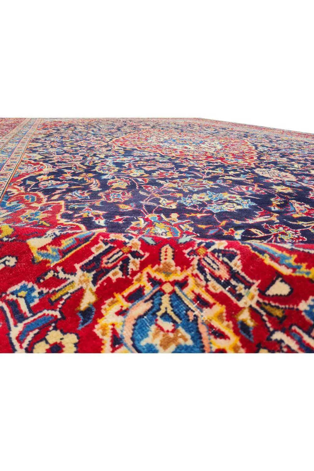 Amazing Hand Knotted Antique Qashoun Wool Area Rug 12.8 x 7.9 Ft