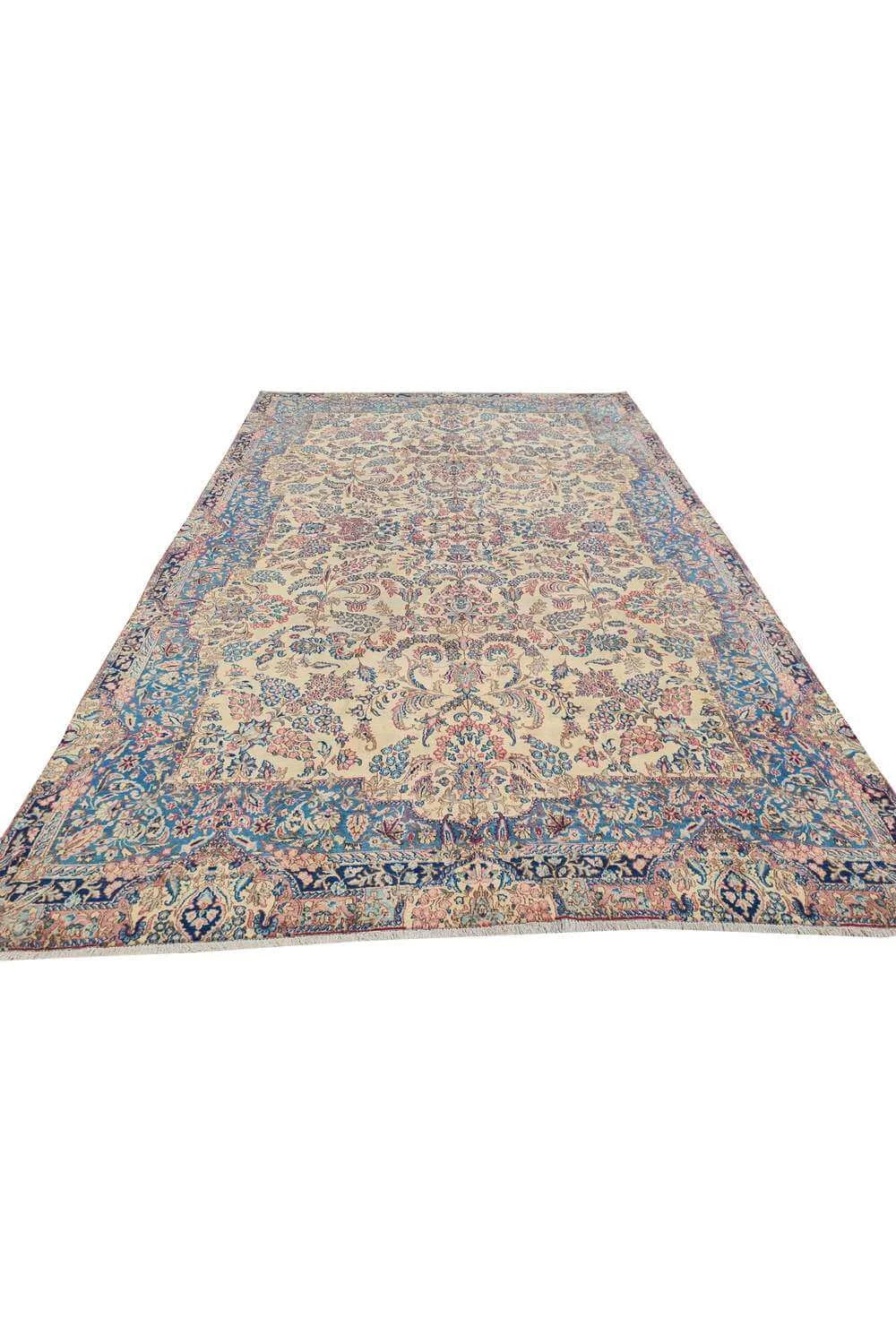 Amazing Hand Knotted Antique Qirmoun Wool Area Rug 11.5 x 7.4 Ft