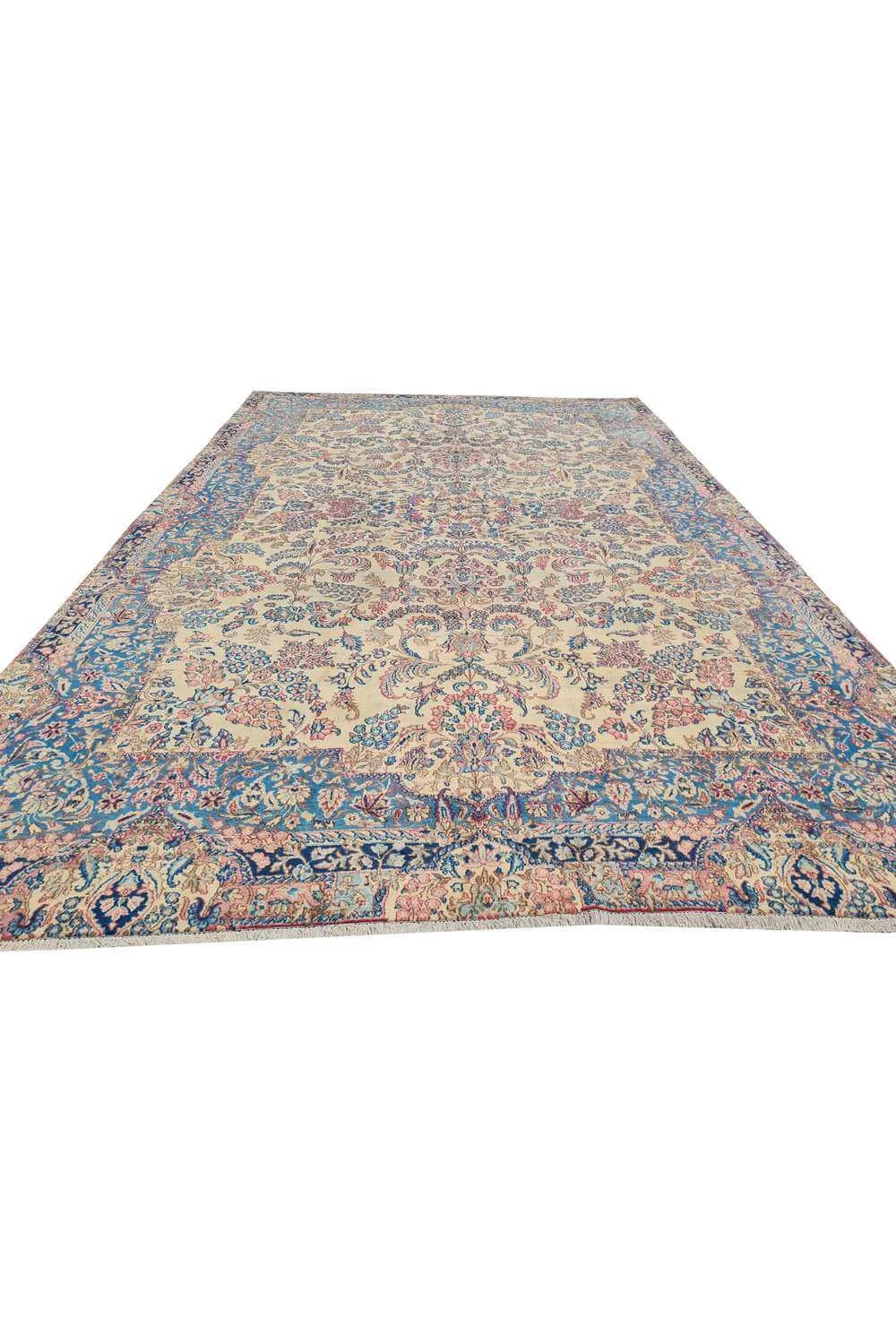 Amazing Hand Knotted Antique Qirmoun Wool Area Rug 11.5 x 7.4 Ft