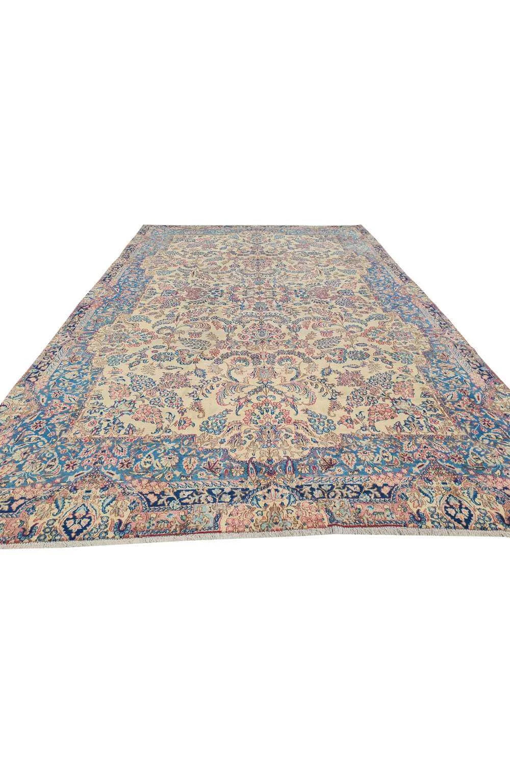 Amazing Hand Knotted Antique Qirmoun Wool Area Rug 11.5 x 7.4 Ft