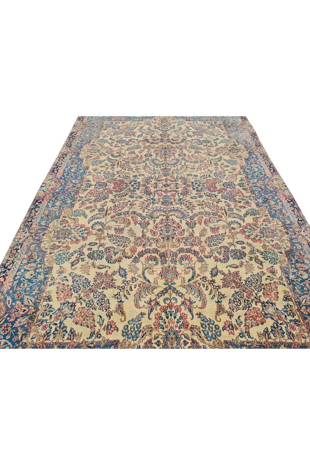 Amazing Hand Knotted Antique Qirmoun Wool Area Rug 11.5 x 7.4 Ft