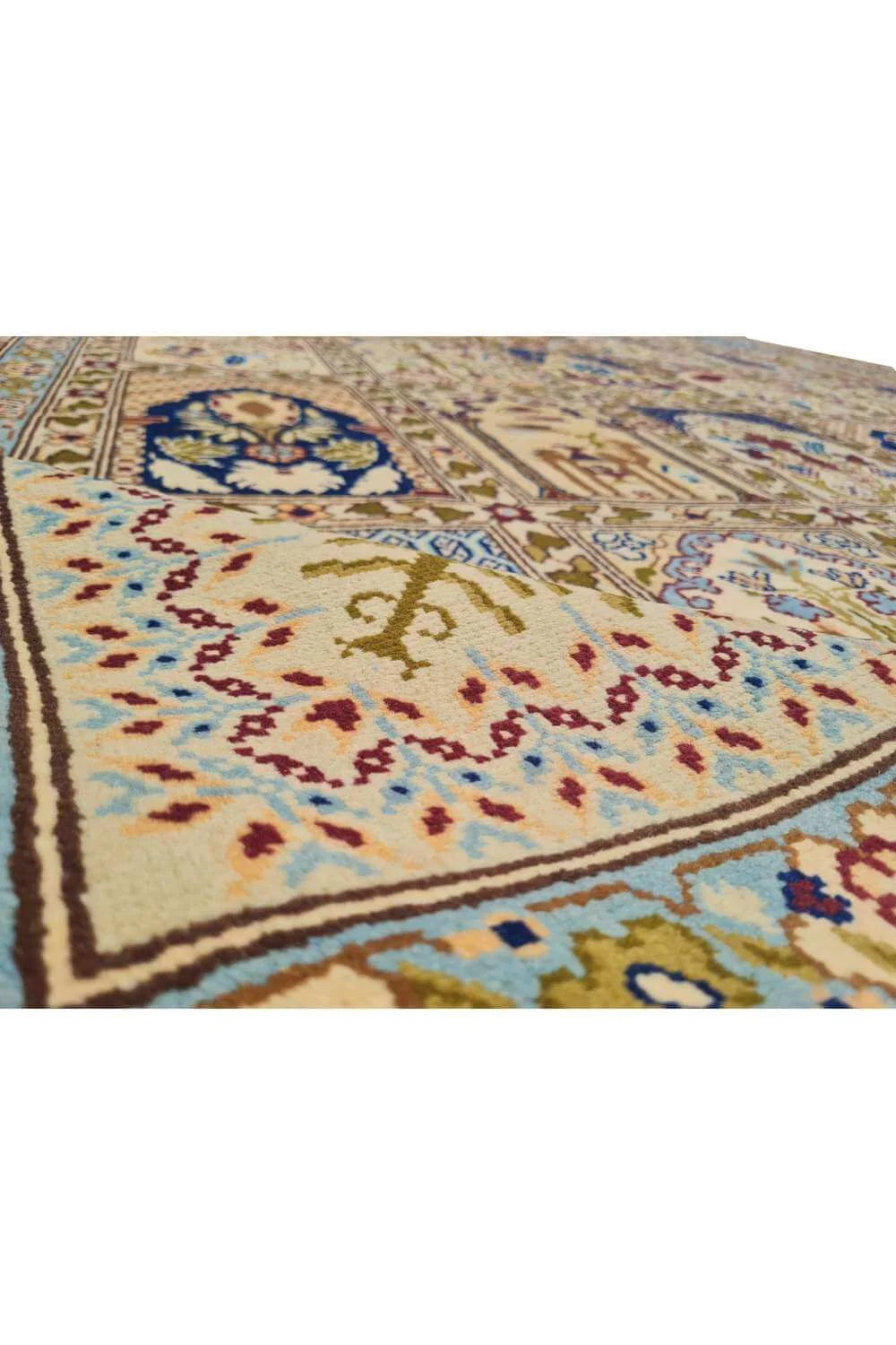 Amazing Hand Knotted Vintage Morocco Pictorial Wool Area Rug 11.3 x 8.3 Ft