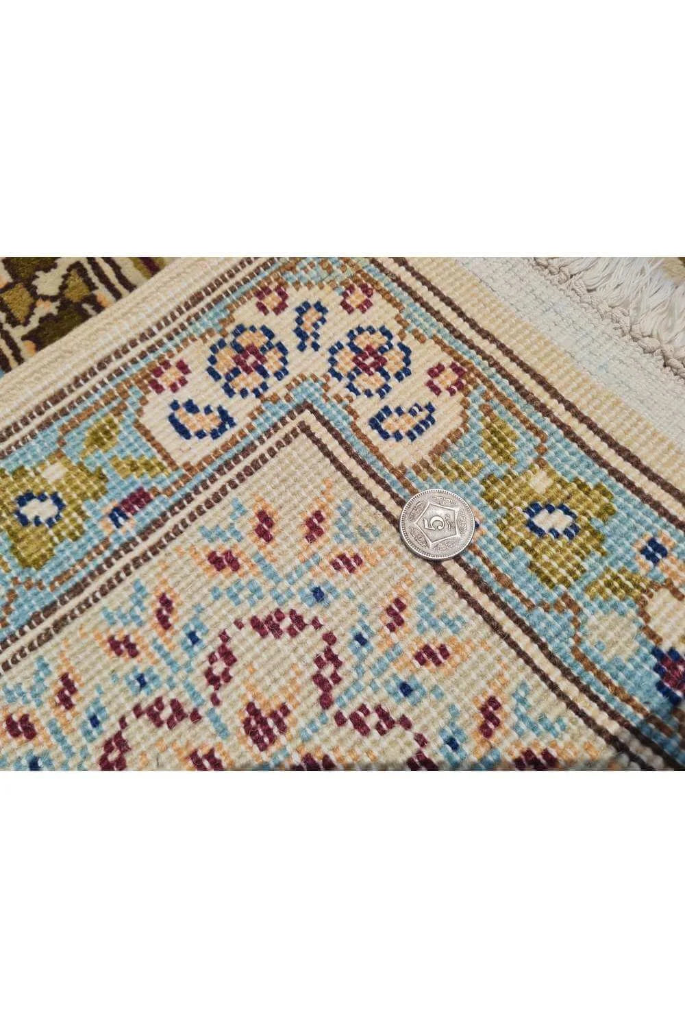 Amazing Hand Knotted Vintage Morocco Pictorial Wool Area Rug 11.3 x 8.3 Ft