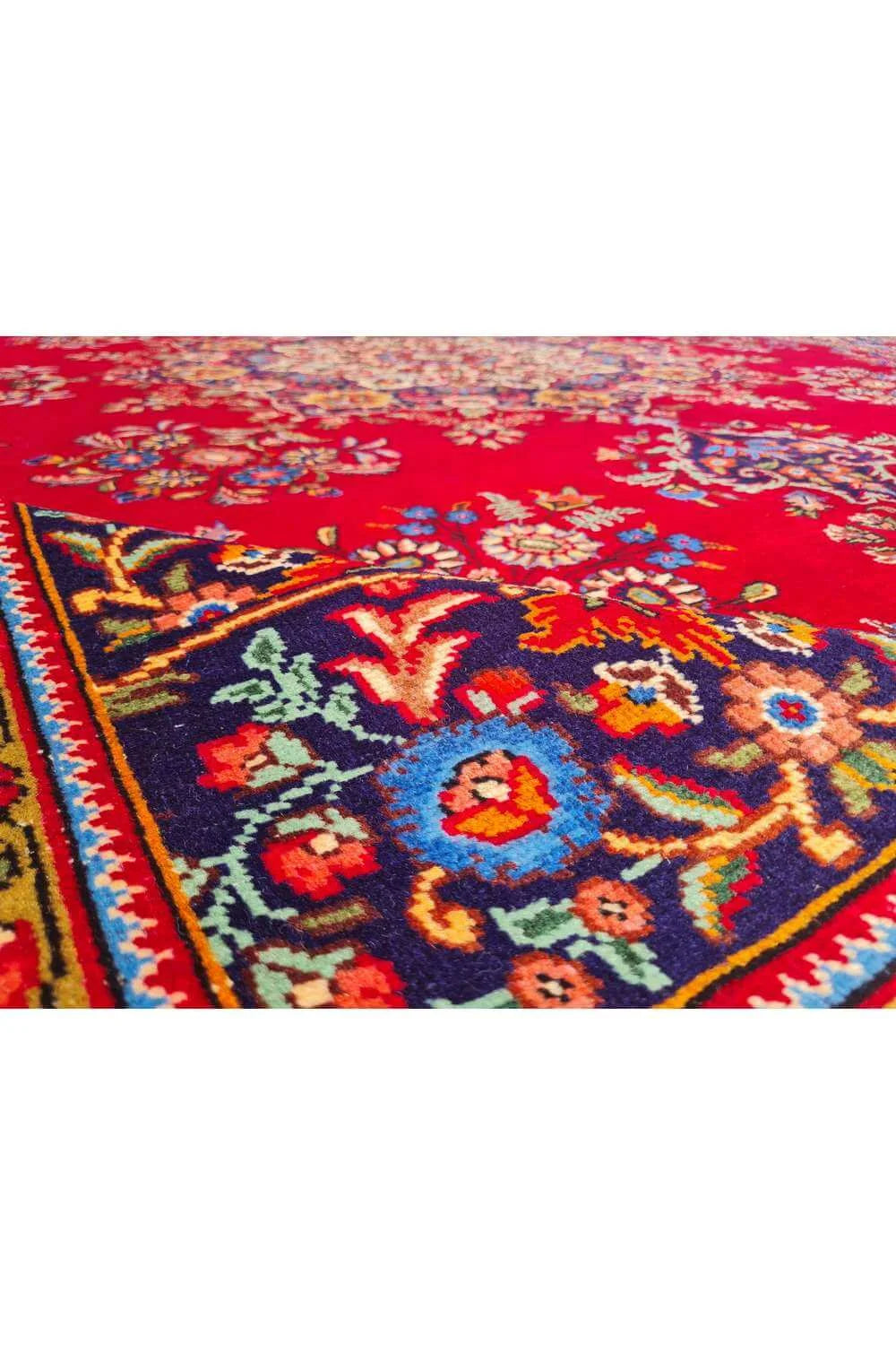 Amazing Hand Knotted Vintage Tabreez Wool Area Rug 11.4 x 8.3 Ft