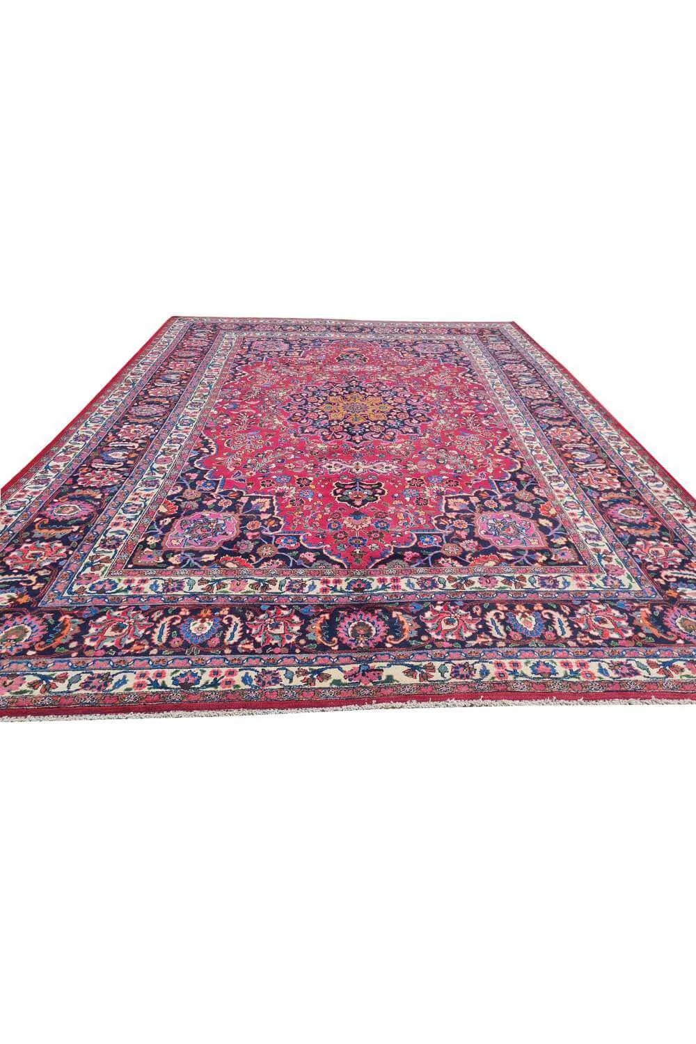 Amazing Hand Knotted Vintage Yamoud Wool Area Rug 11.6 x 8.9 Ft