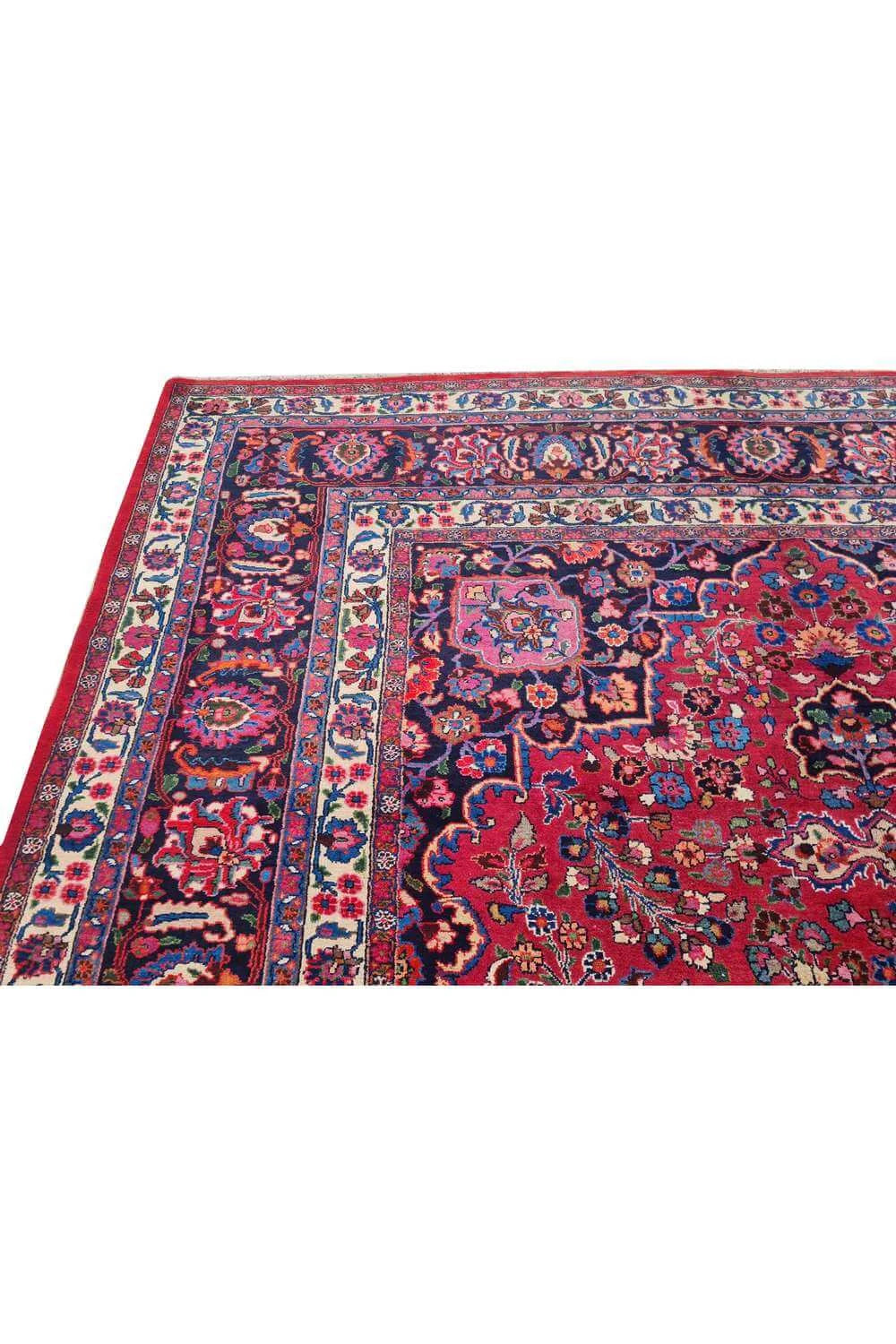 Amazing Hand Knotted Vintage Yamoud Wool Area Rug 11.6 x 8.9 Ft