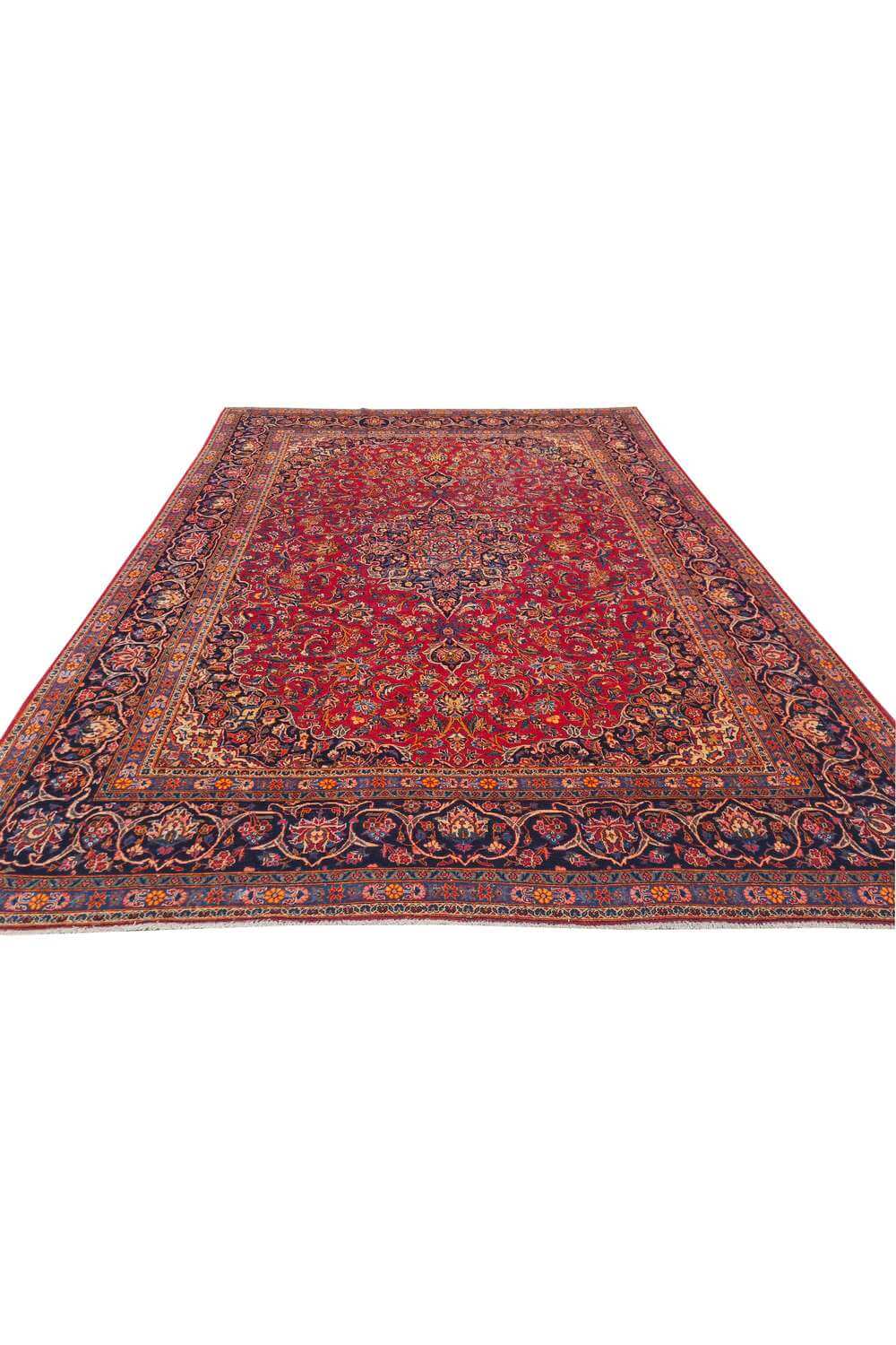 Amazing Hand Knotted Antique Qashoun Wool Area Rug 12.7 x 9.0 Ft