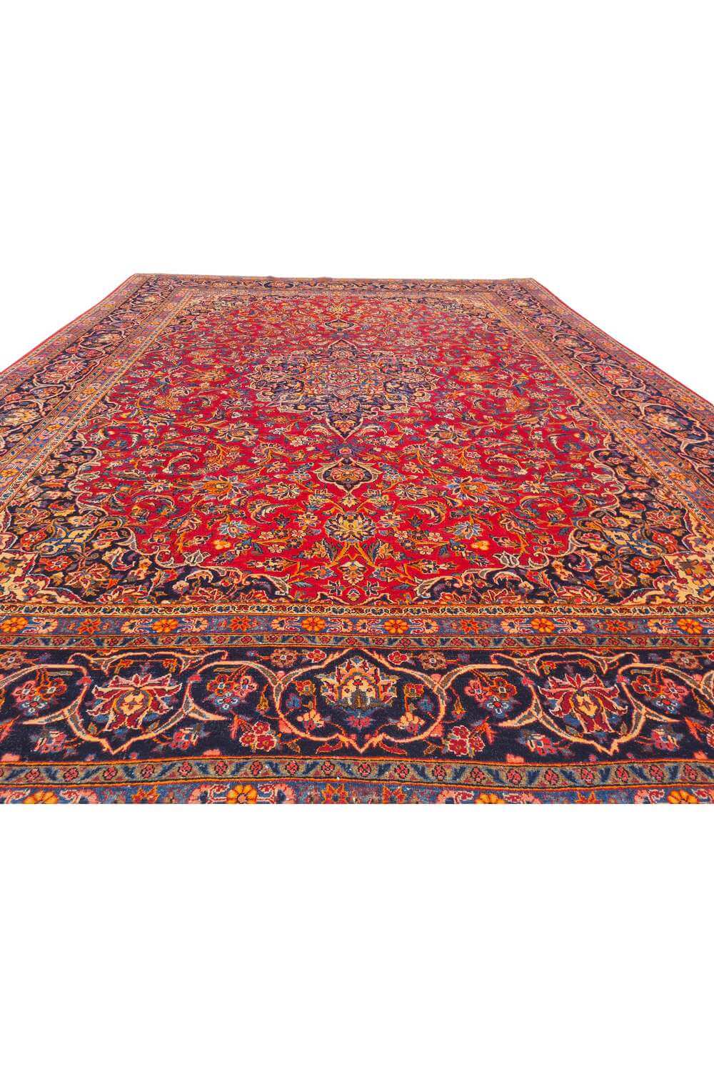 Amazing Hand Knotted Antique Qashoun Wool Area Rug 12.7 x 9.0 Ft