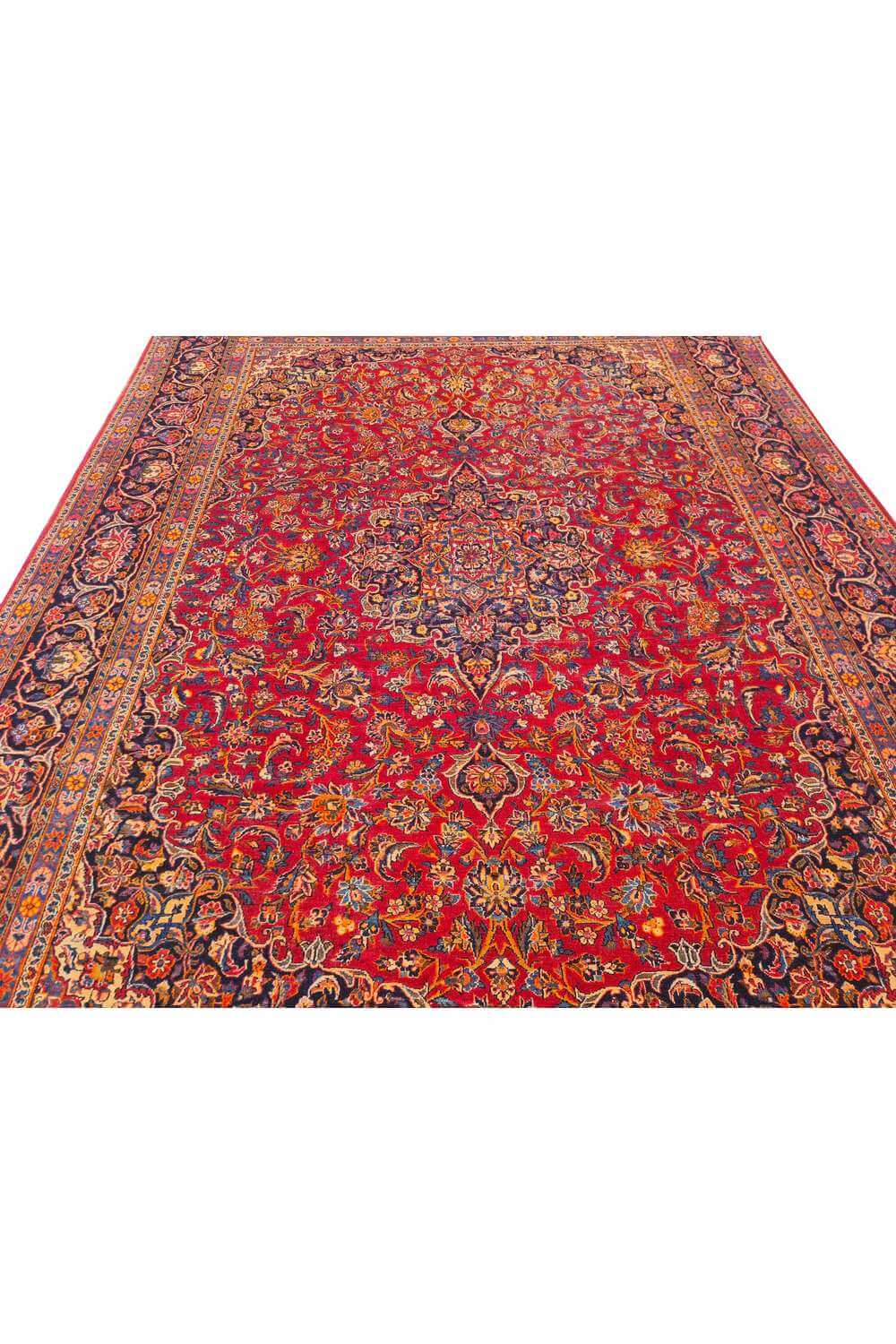 Amazing Hand Knotted Antique Qashoun Wool Area Rug 12.7 x 9.0 Ft