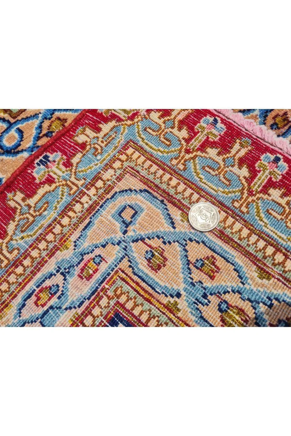 Amazing Hand Knotted Vintage Qirmoun Wool Area Rug 12.6 x 9.4 Ft