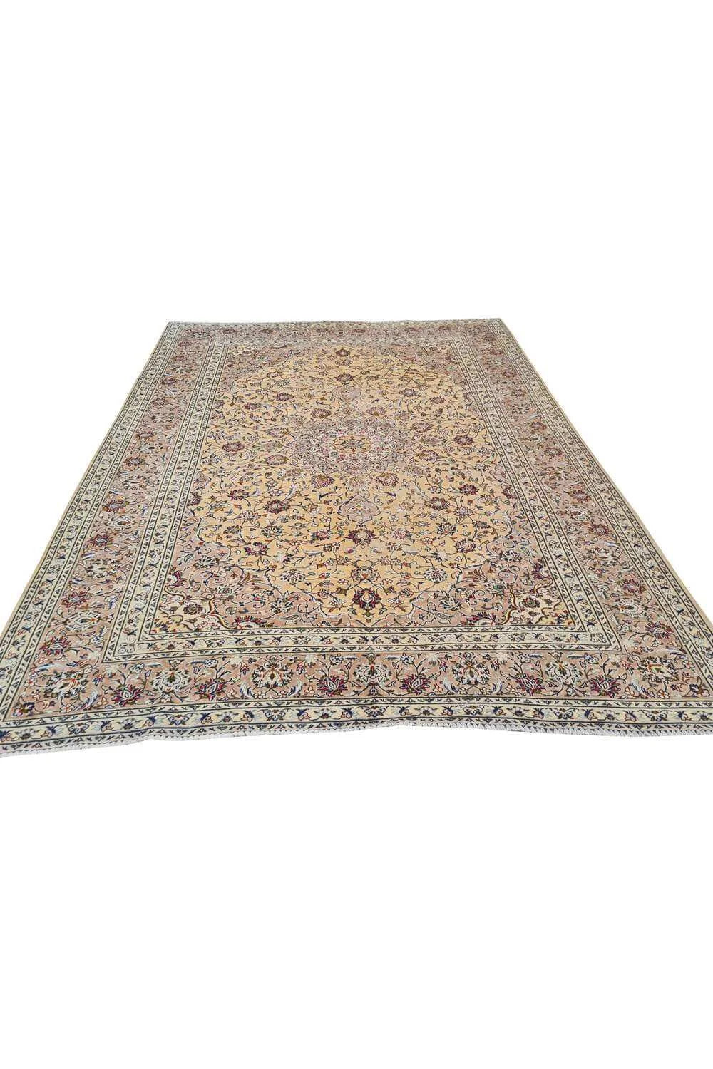 Amazing Hand Knotted Vintage Qashoun Wool Area Rug 10.10 x 8.4 Ft