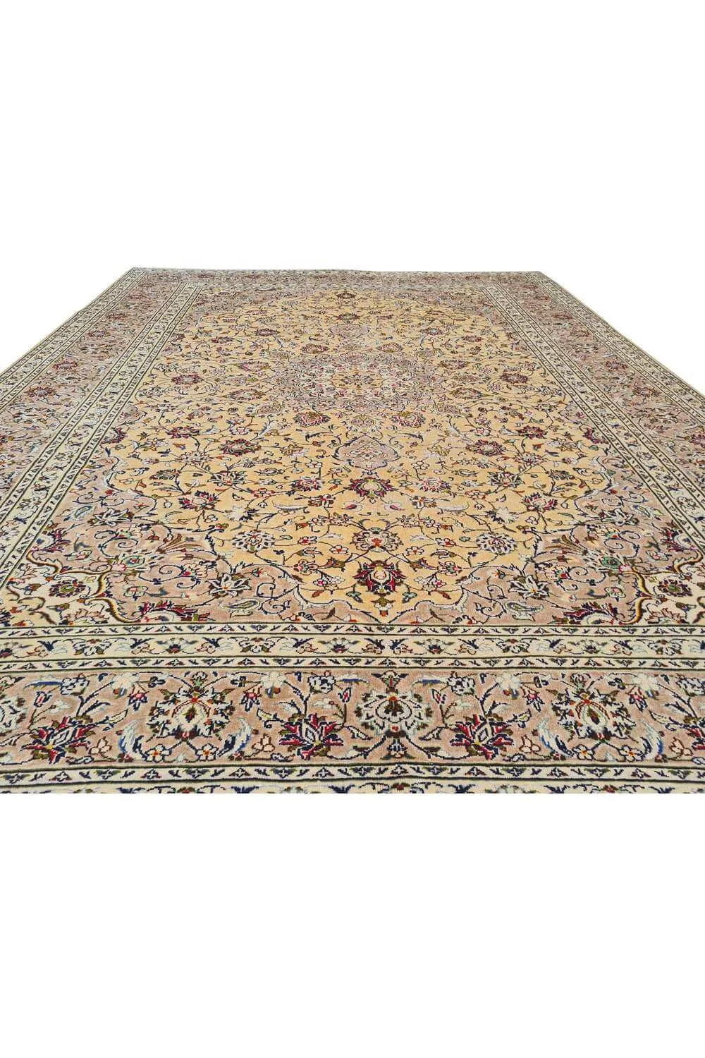 Amazing Hand Knotted Vintage Qashoun Wool Area Rug 10.10 x 8.4 Ft