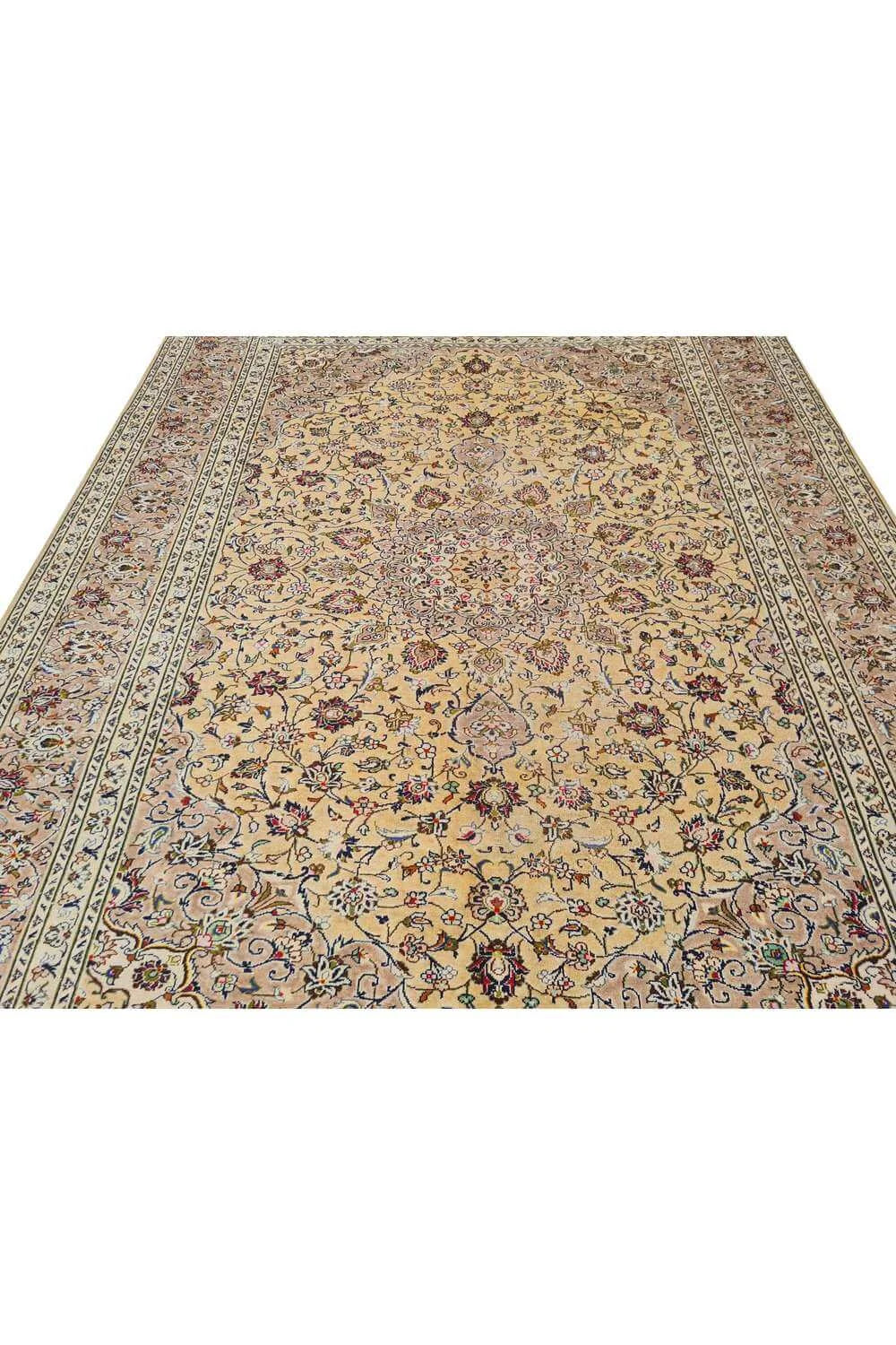 Amazing Hand Knotted Vintage Qashoun Wool Area Rug 10.10 x 8.4 Ft
