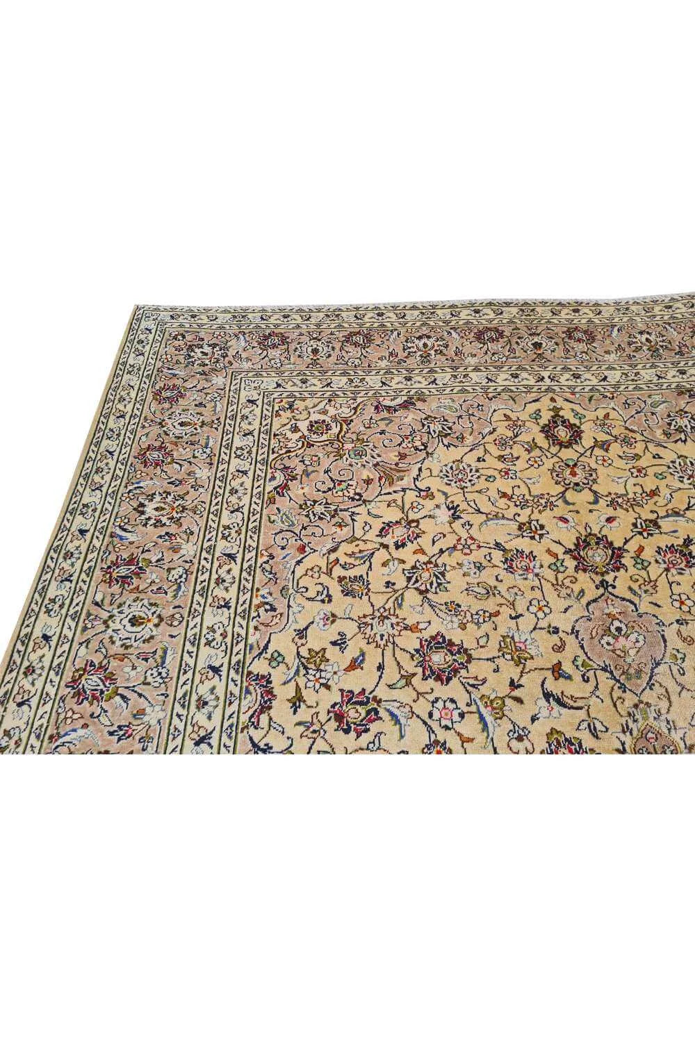 Amazing Hand Knotted Vintage Qashoun Wool Area Rug 10.10 x 8.4 Ft